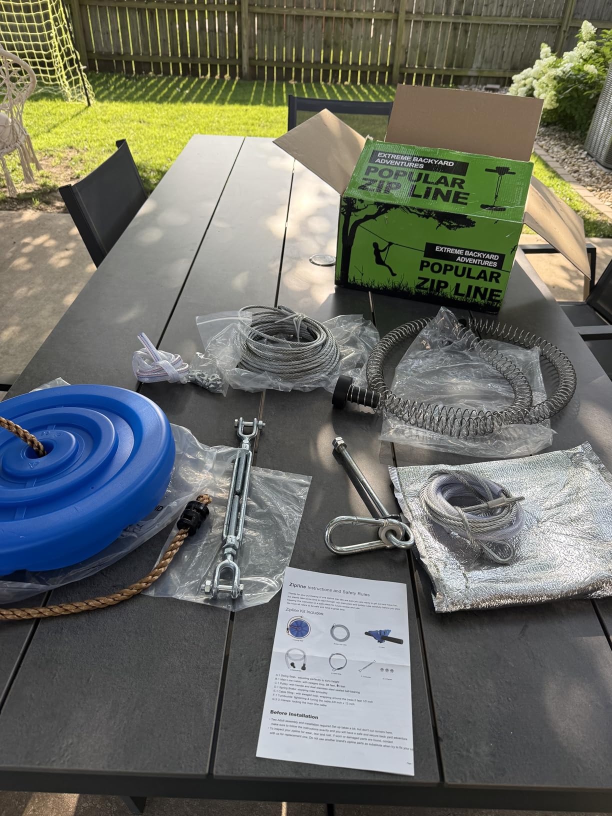 X XBEN Zip line Kits for Backyard 65FT, Ziplines for Kids and Adults customer photo 2