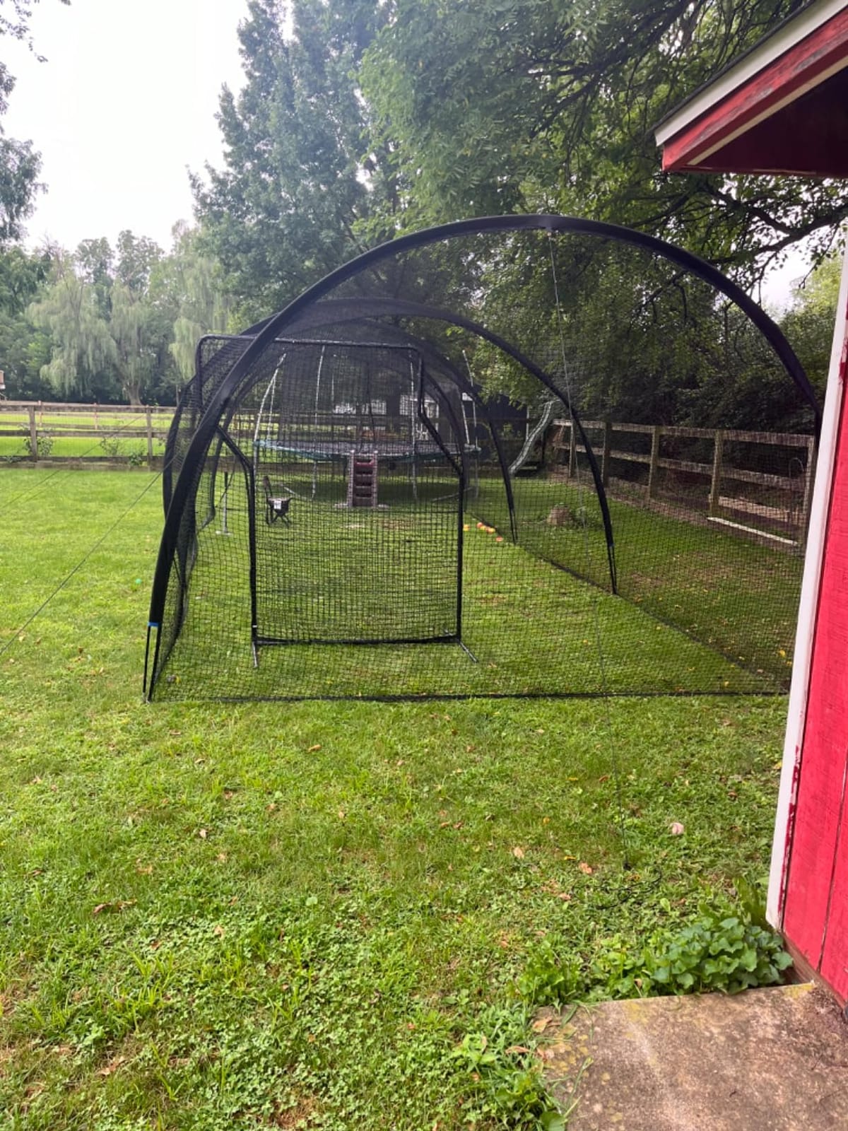 ORIENGEAR Baseball Batting Cage for Backyard, Fully Enclosed Hitting Cage, Baseball and Softball Training Cages, Backyard Hitting and Pitching Practice Net with Frame, 1.25