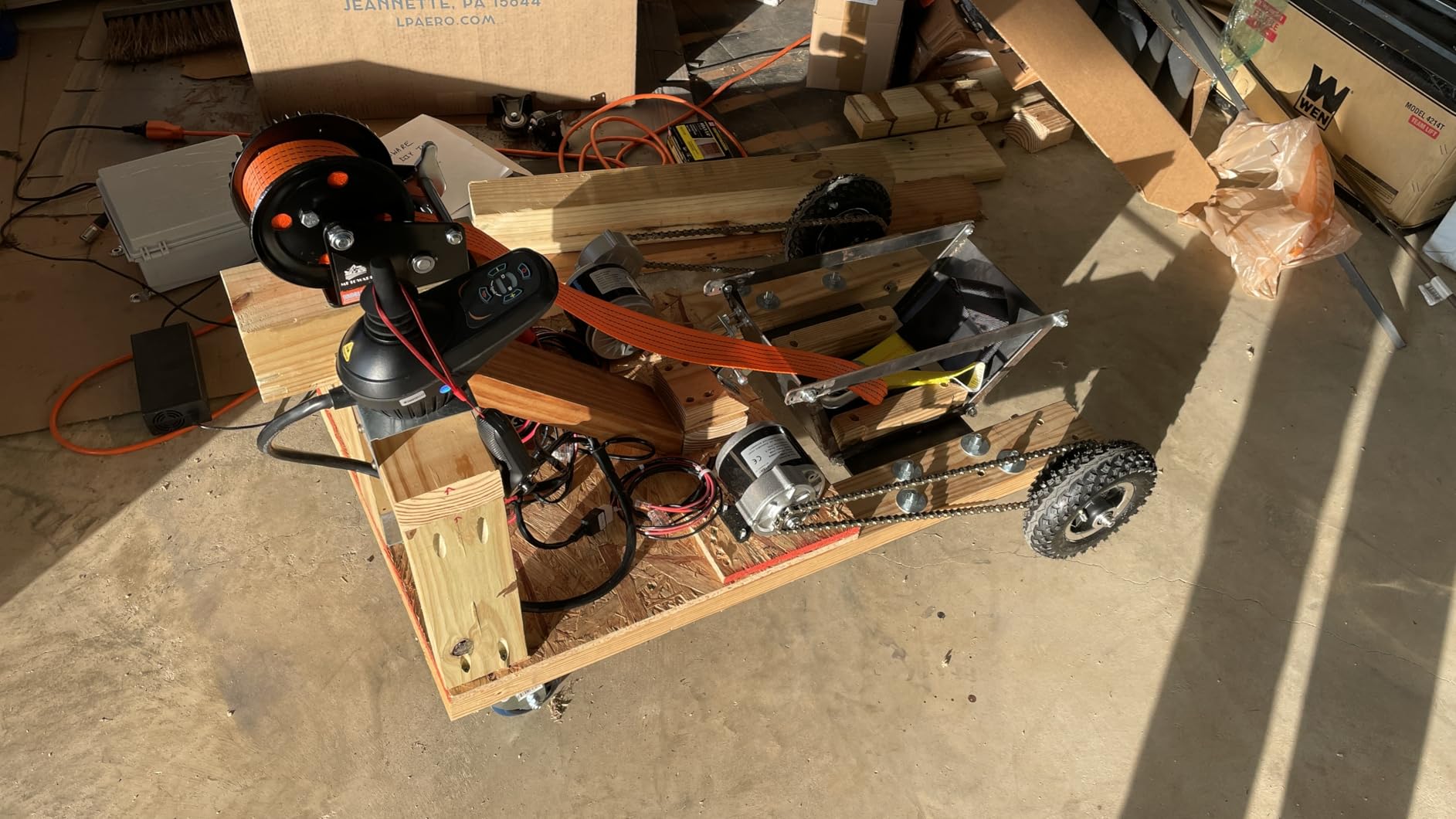 METOWARE 1600 LBS Heavy Duty Boat Trailer Winch,Hand Manual Winch, Orange customer photo 2