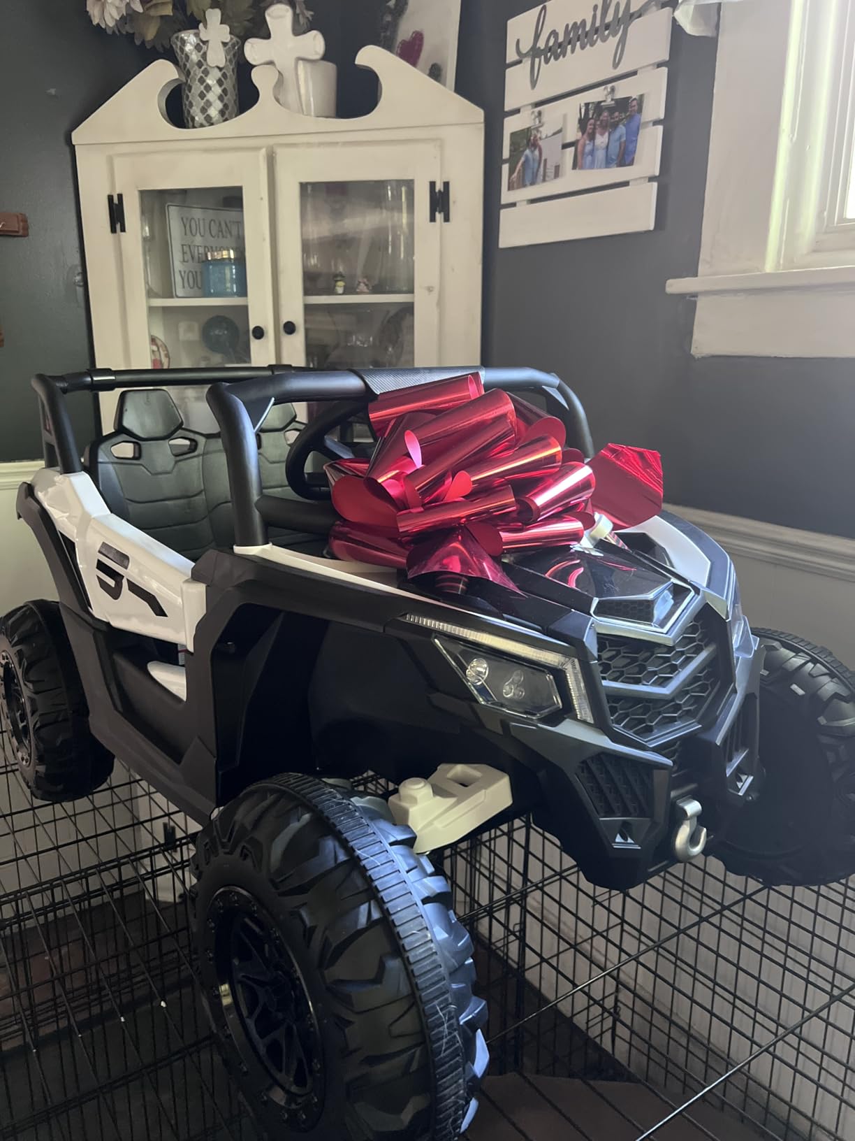 24V Ride On Car for Kids w/Remote Control, JOYRACER Battery Powered Off-Road UTV, 4x150W Motors,4 Shock Absorbers, 4.5 Mph Max Speed, Bluetooth, MP3, Lights, Electric Car for Big Kids customer photo 2