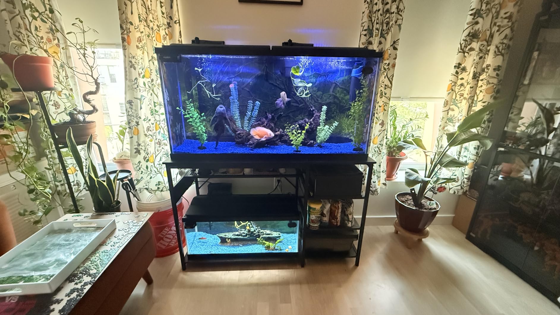 Keelian 55-75 Gallon Fish Tank Stand With Power Outlets for Aquarium Stand customer photo 2