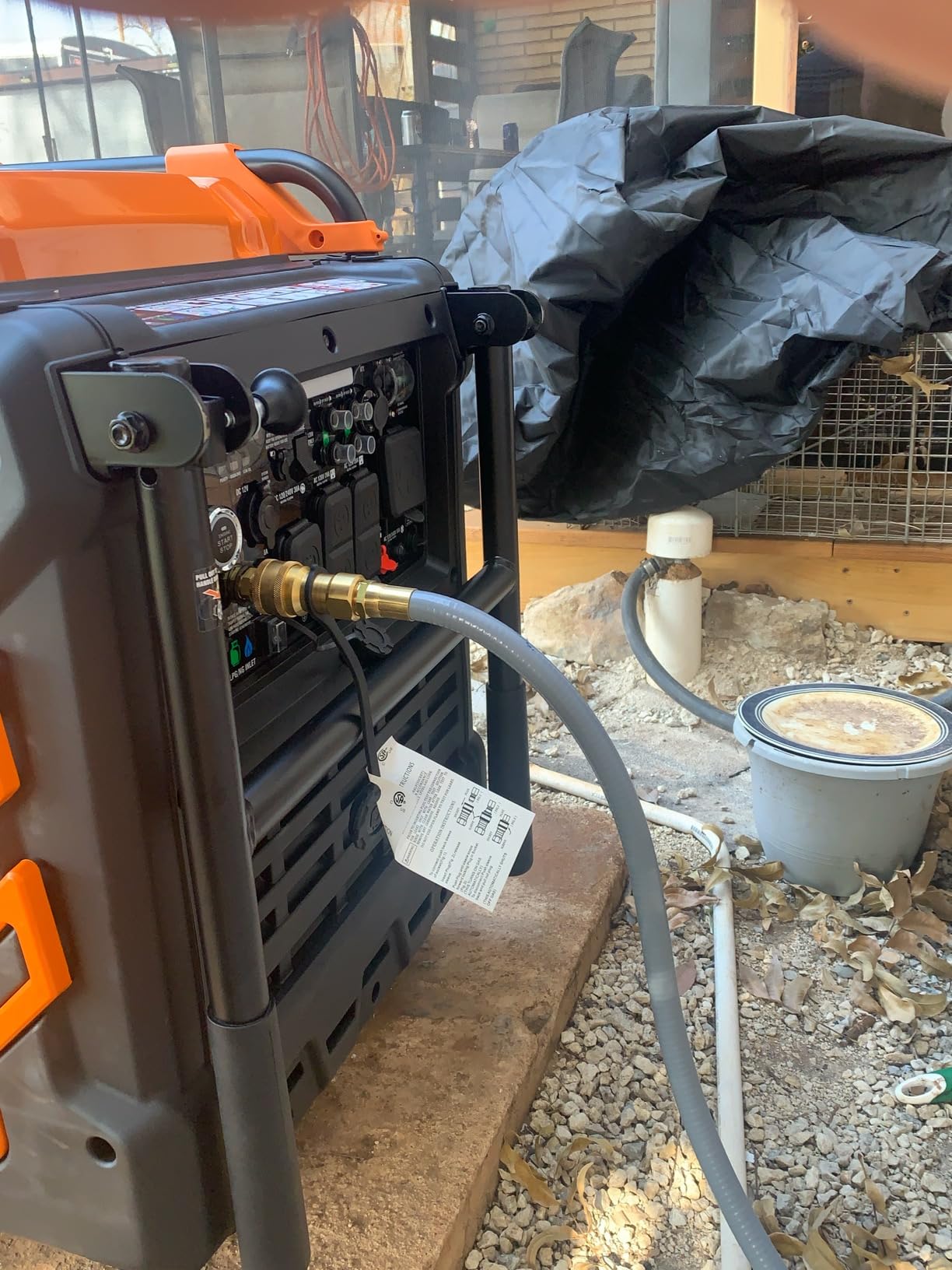 GENMAX Tri Fuel Generator,10500-Watt 458cc Tri Fuel Gasoline Propane Natural Gas Portable 50A Generator with Remote Start,Ideal for Home backup power. customer photo 1