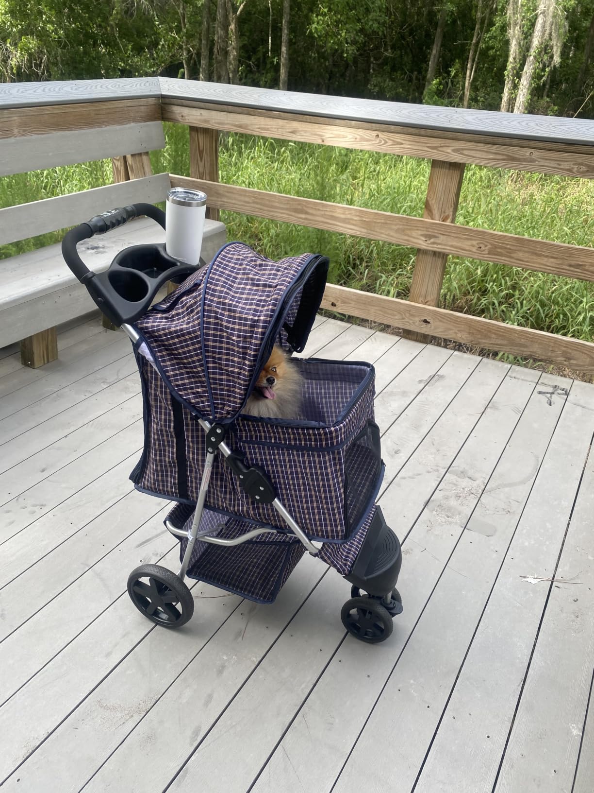 Magshion 3-Wheel Pet Stroller for Small/Medium Dogs & Cats, Up to 33lbs customer photo 2