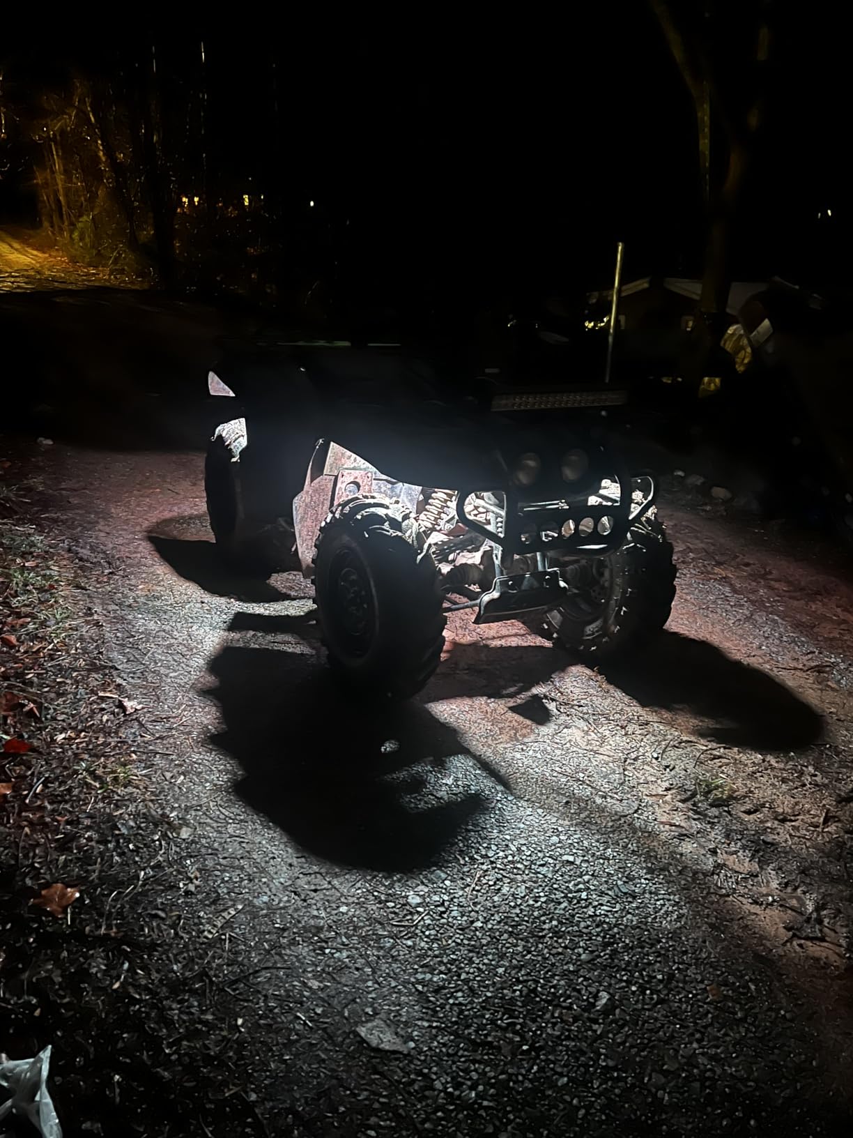 4 Pods RGB LED Rock Lights, Underglow Multicolor Neon Light Kit, Wheel Well Light with APP Control & Music Mode, Under Glow Lights for Trucks,Jeep,SUV,Golf Cart,ATV,Pickup Off Road,12V customer photo 1