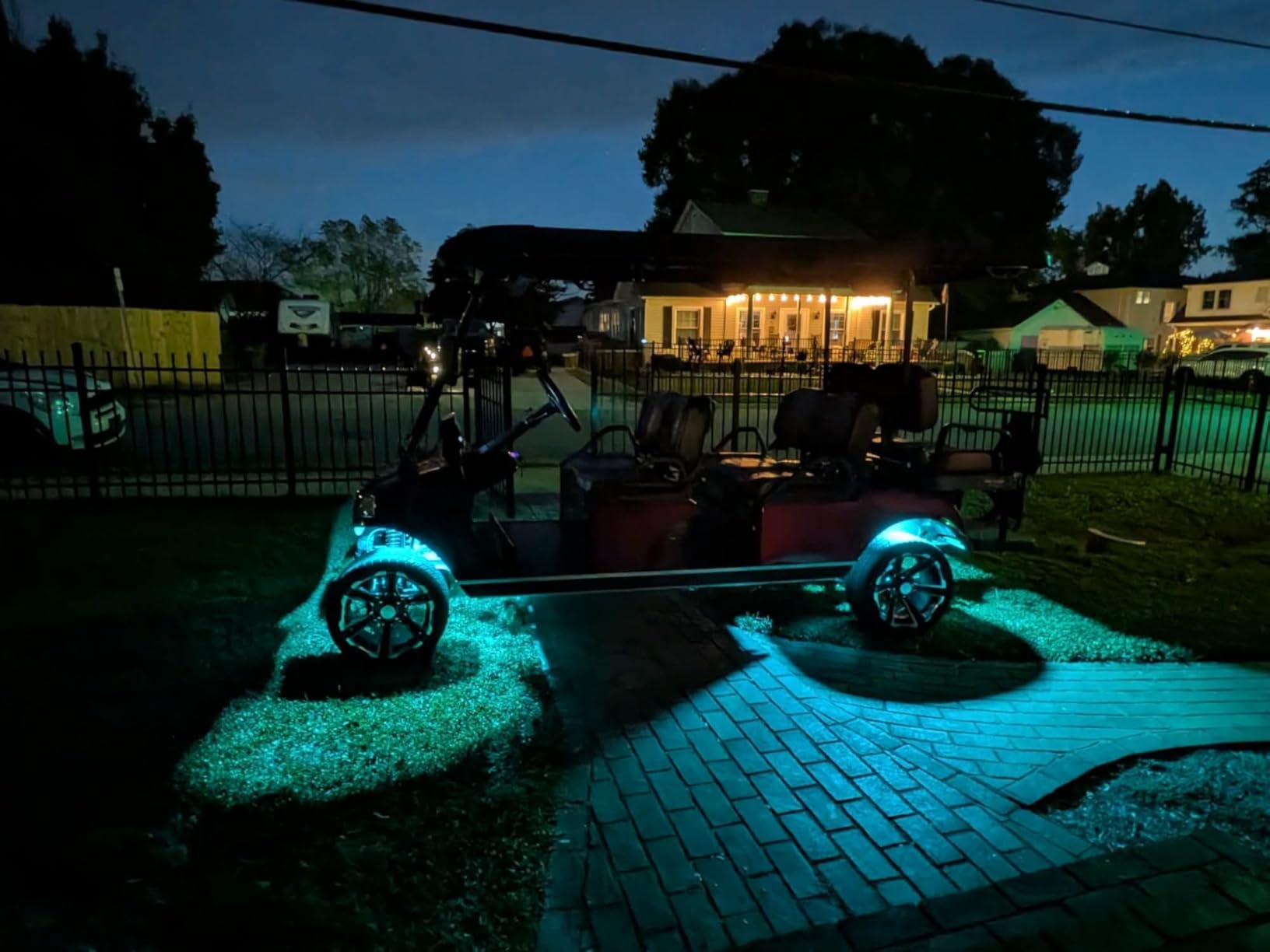 4 Pods RGB LED Rock Lights, Underglow Multicolor Neon Light Kit, Wheel Well Light with APP Control & Music Mode, Under Glow Lights for Trucks,Jeep,SUV,Golf Cart,ATV,Pickup Off Road,12V customer photo 2