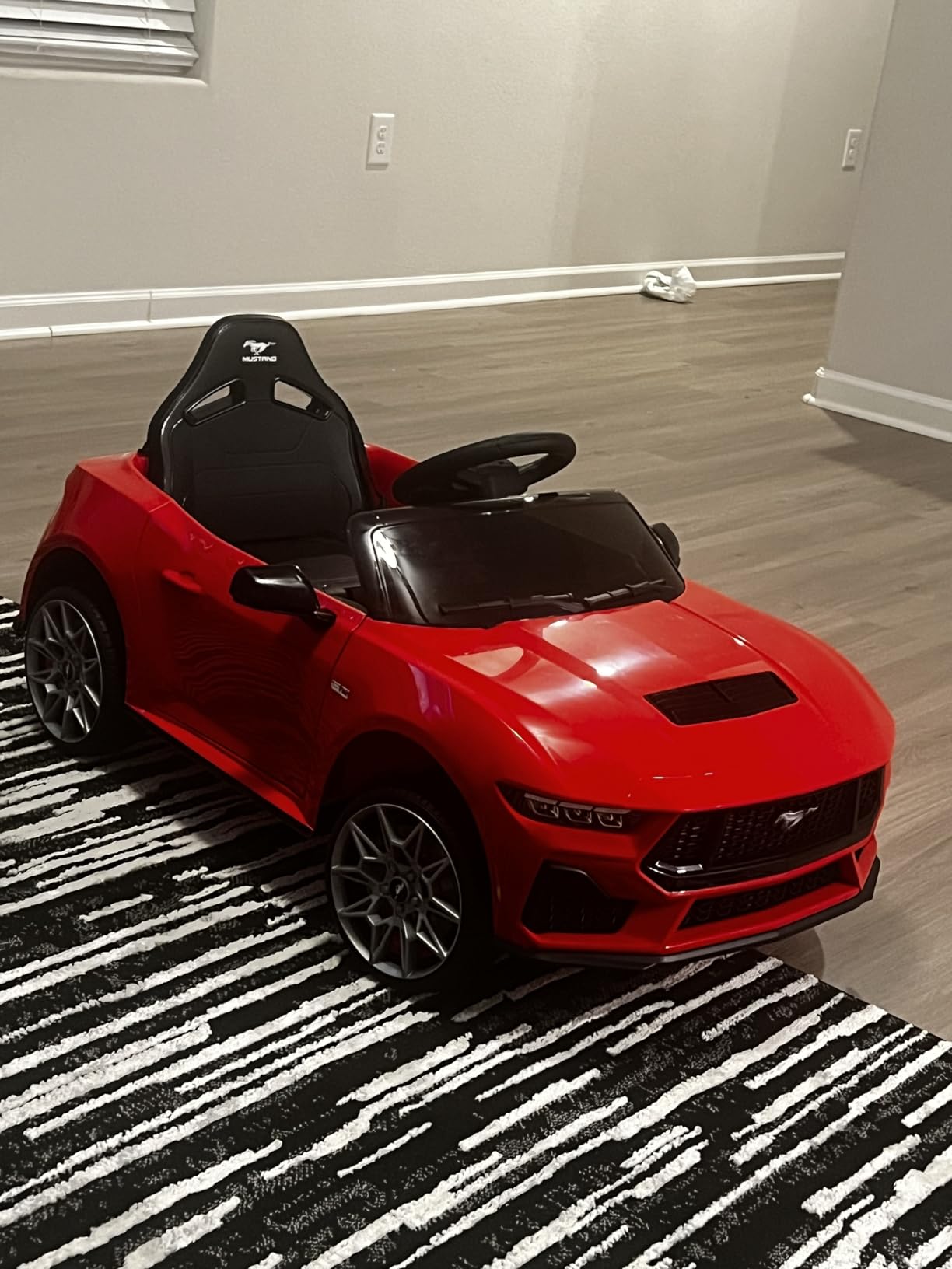 Best Choice Products Kids 12V Electric Ride On Car Officially Licensed Ford Mustang w/Parent Control, LED Lights, 2 Speeds, Bluetooth - Red customer photo 1
