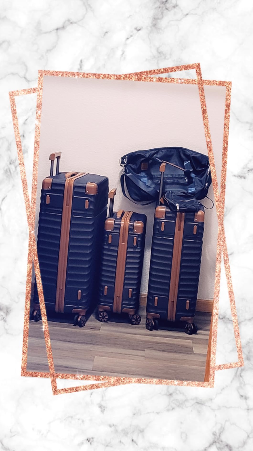 Cosbarn Luggage Sets 5 Pcs Suitcases with Wheels, 20