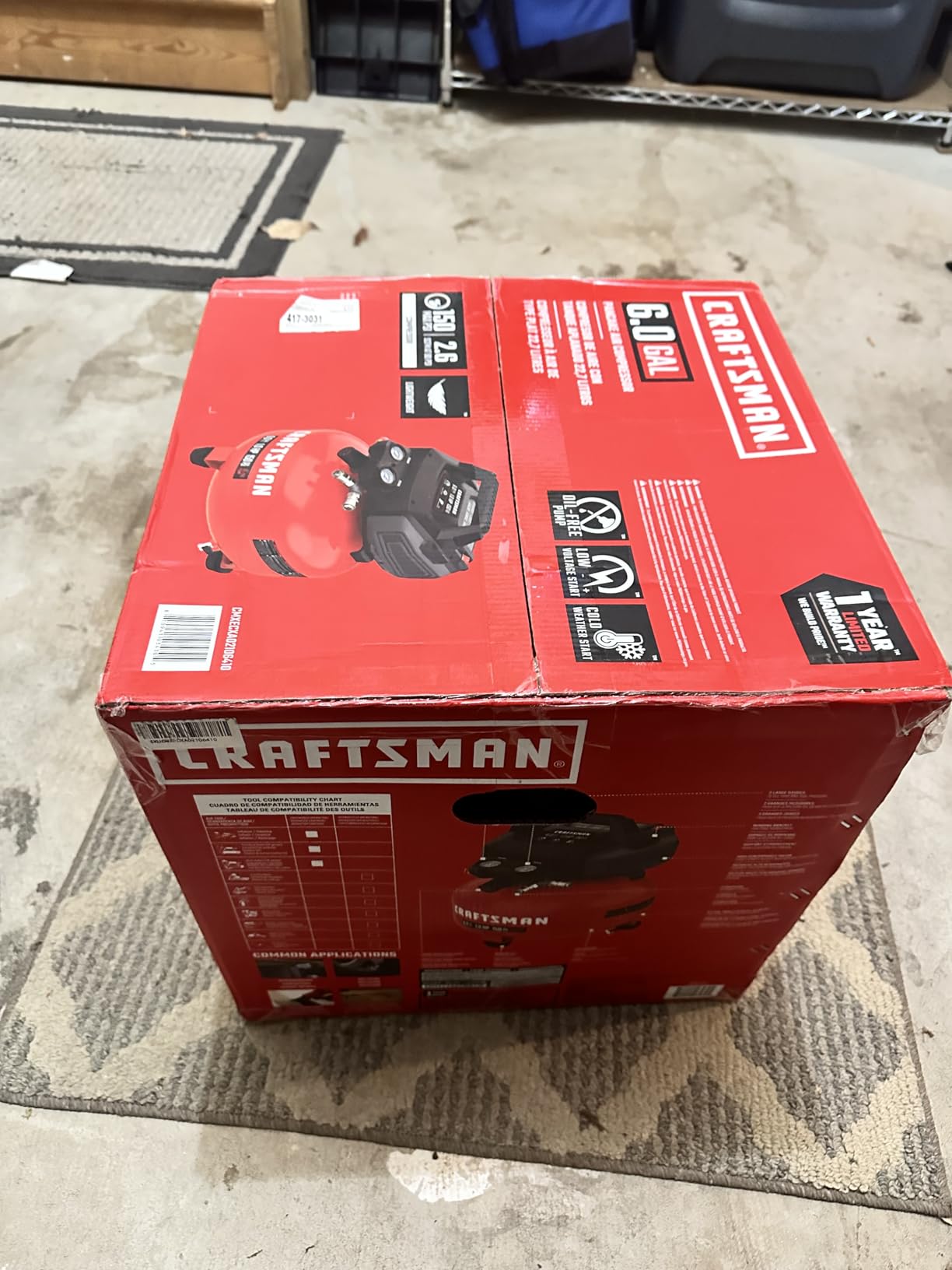 CRAFTSMAN 6 Gallon 150 PSI Oil-Free Pancake Air Compressor CMXECXA02106410 customer photo 1