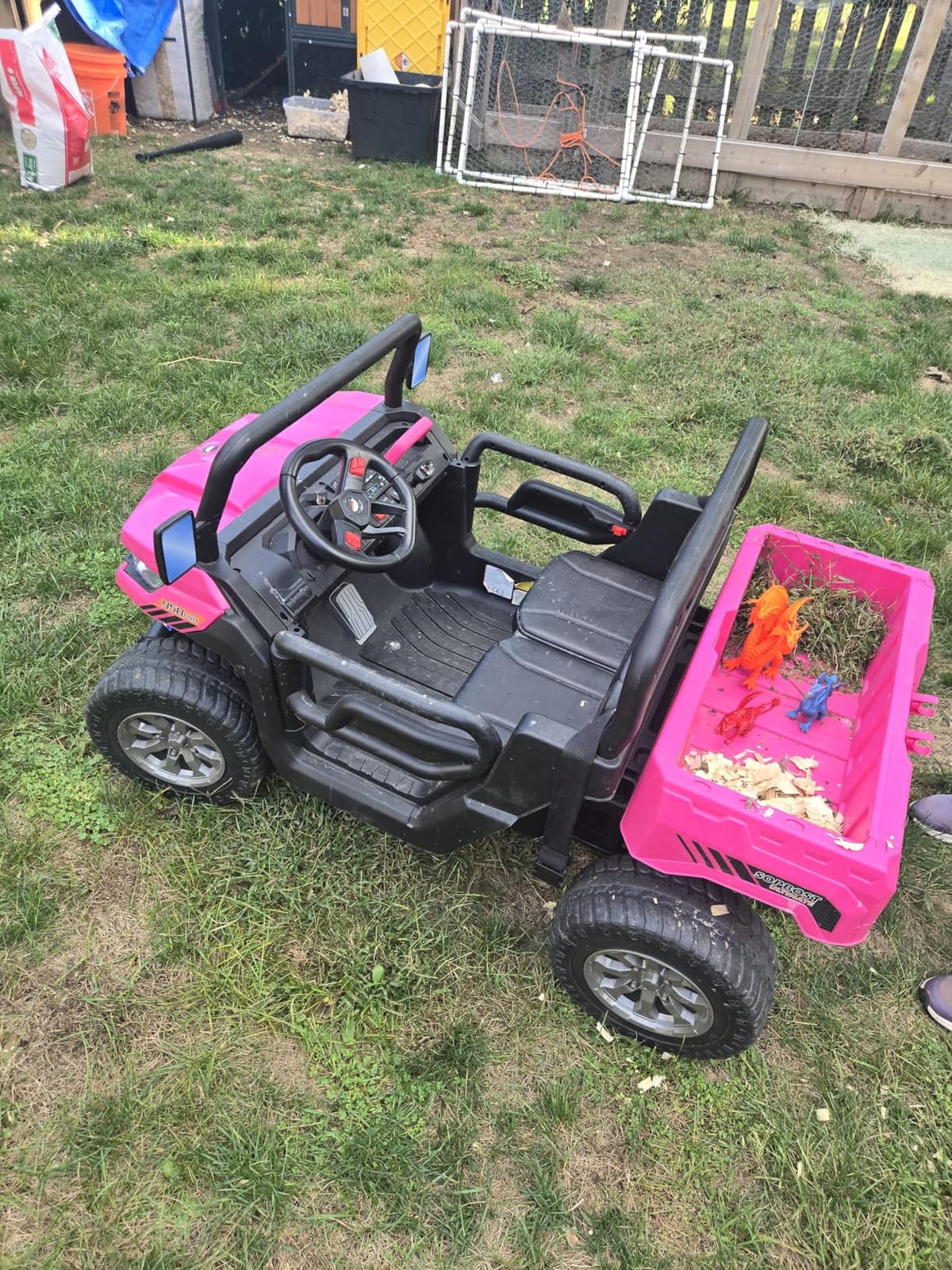 24V Ride on Toys for Kids 4-8, 2 Seater Electric Car with Dump Bed, Black customer photo 1