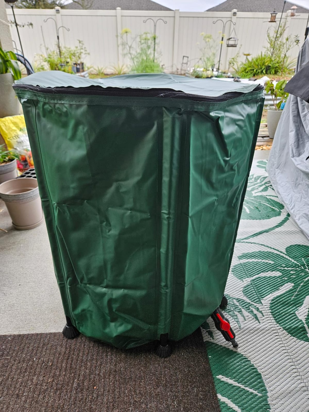 Collapsible Rain Barrel Water Storage Containers-53 Gallon Portable Rainwater Collect System Water Tank to Collect Rainwater from Gutter Downspout Water Catcher with Spigots,Filter&Overflow Kits customer photo 2