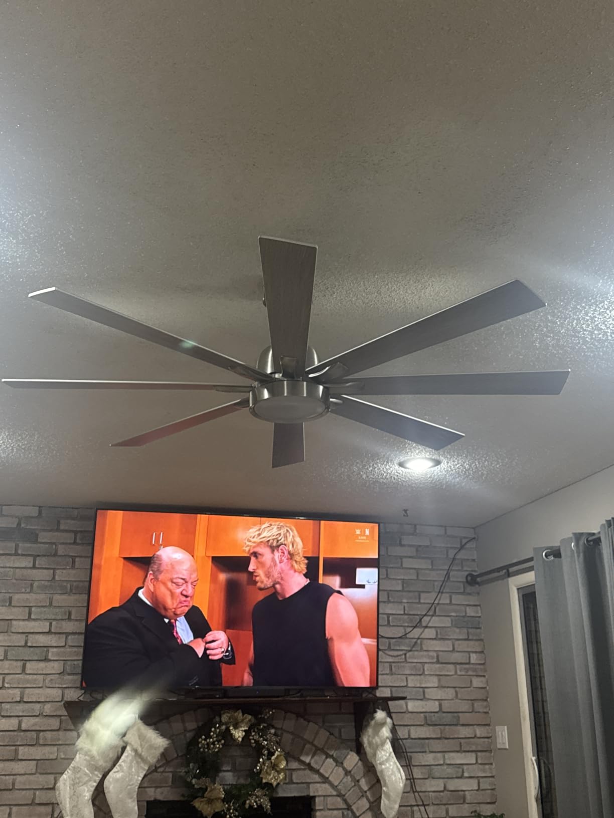 62 Inch Large Ceiling Fans with Lights and Remote, Brushed Nickel customer photo 1