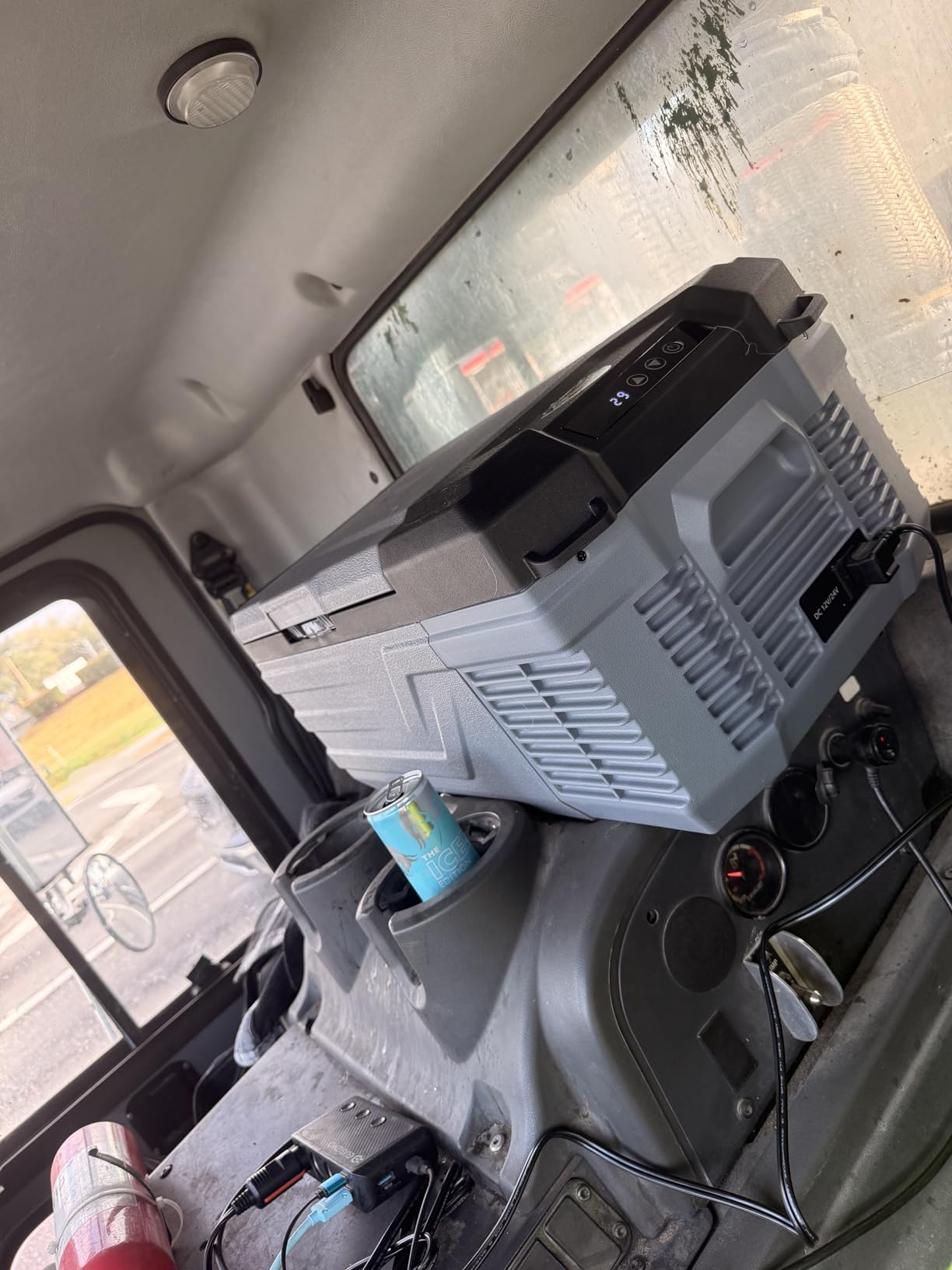 YELLOW JACKET 12 Volt Car Refrigerator, 16 Quart Electric Cooler, Portable Car Fridge for Outdoor Camping Travel, 12V/24V DC 110~240 Volt AC Refrigerator for Truck RV Home Office,-4℉-68℉ customer photo 2