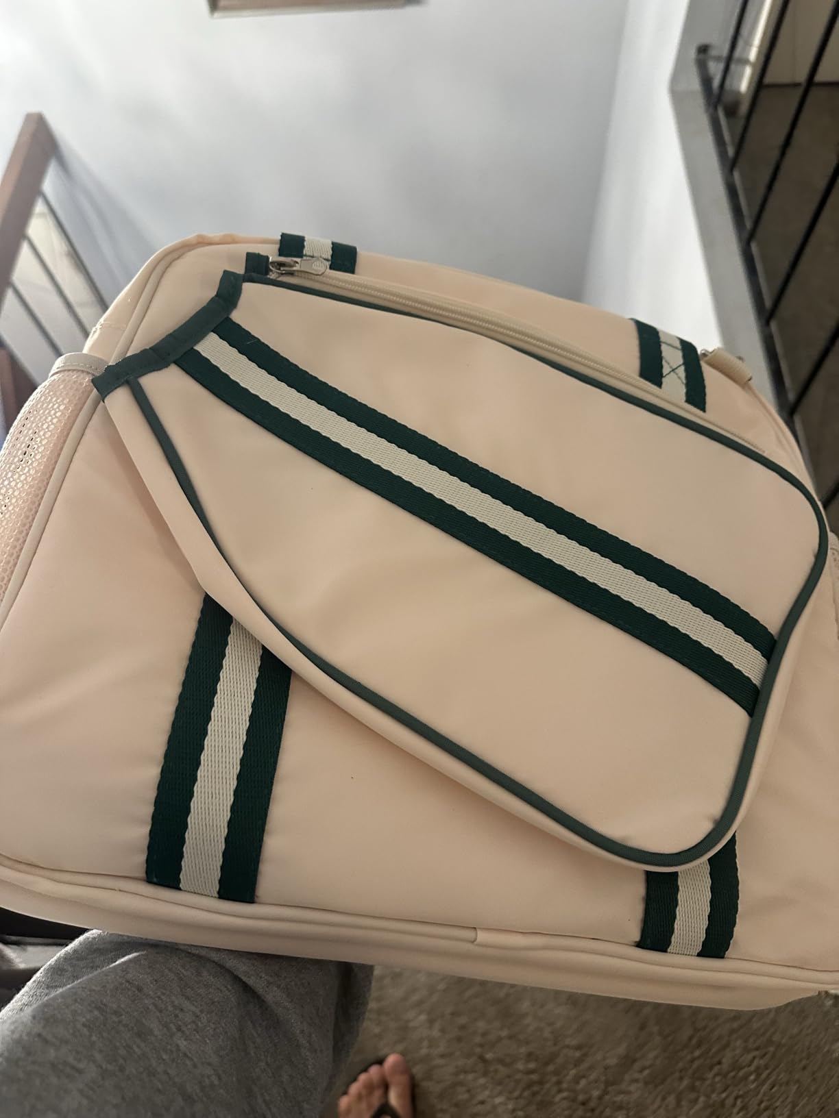 Pickleball Tote Bag for Women Men with Paddle Cover Pocket External Ball Bag and Adjustable Shoulder Strap Fence Hook customer photo 1