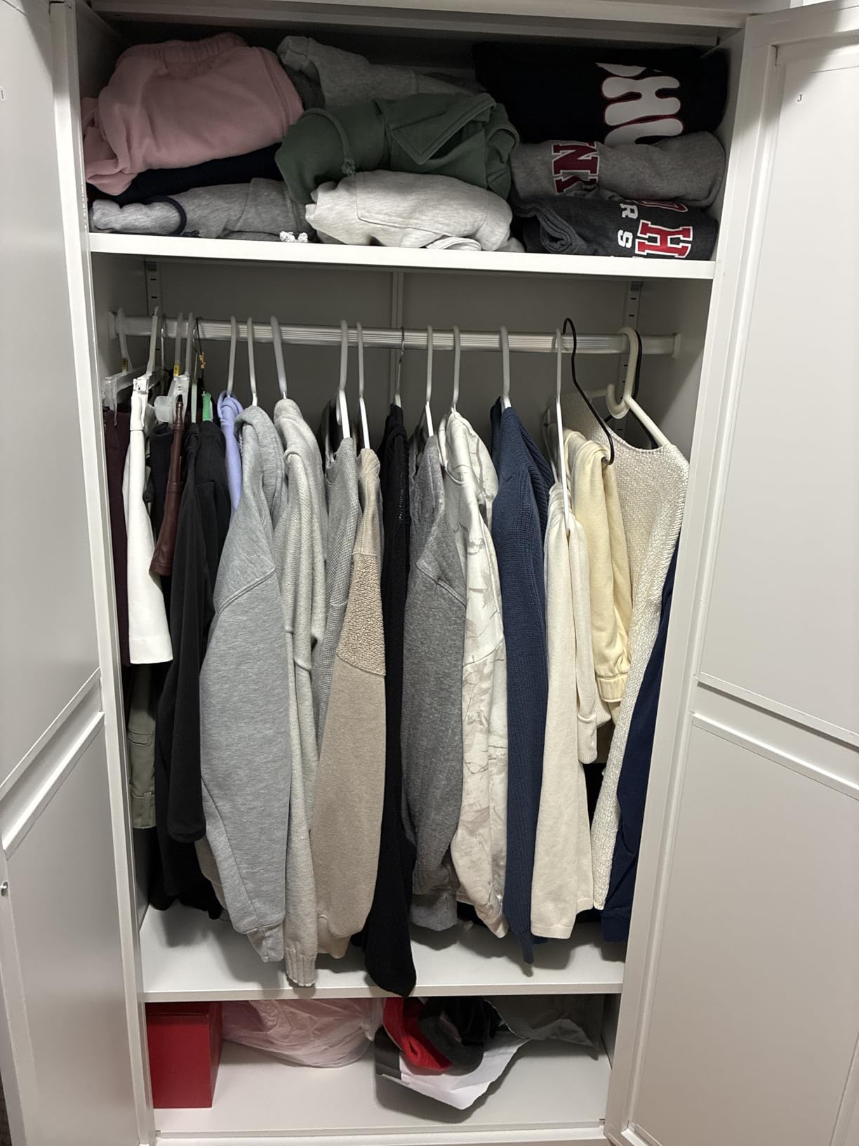 Metal Armoire Wardrobe Closet Storage Cabinet with Hanging Rod customer photo 2
