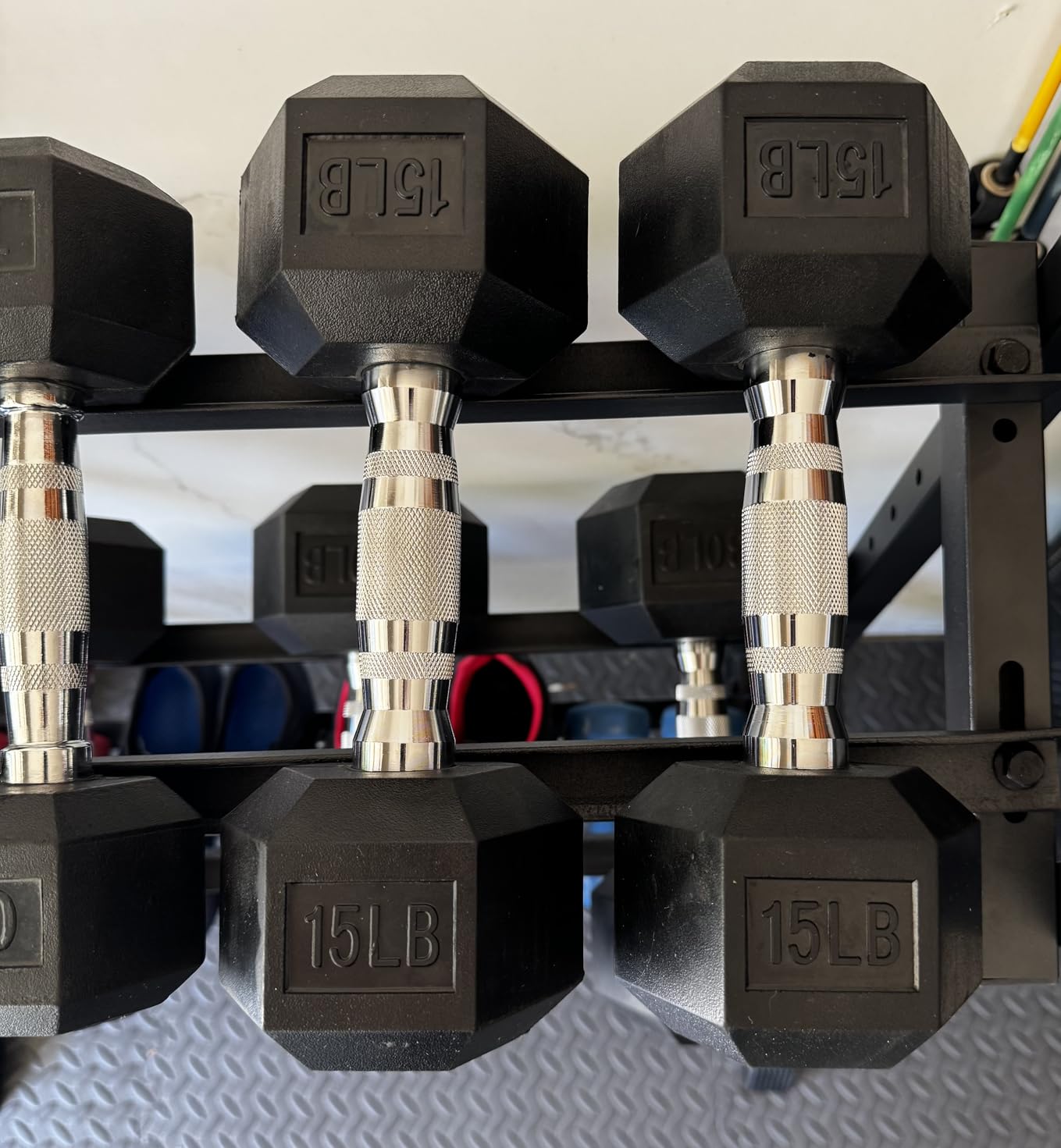 Jusgym Dumbbell Rack Stand Only, 3 Tier Adjustable Height & Angle 1100LBS customer photo 1