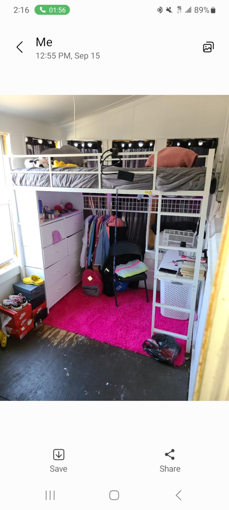 BTHFST Twin Size Loft Bed with Desk and 8 Storage Drawers, LED Lights customer photo 2