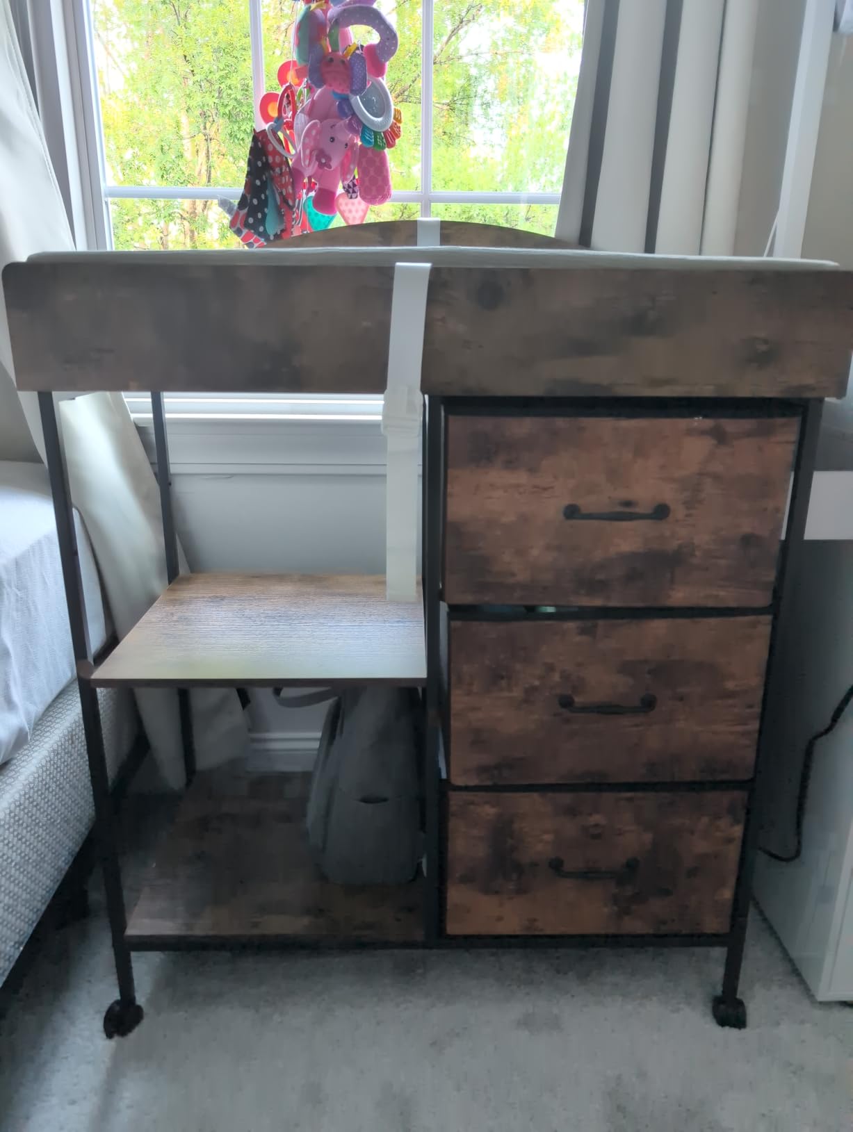 Yetom Changing Table, 3 Drawers&2 Shelves, Changing Table Dresser, White customer photo 1