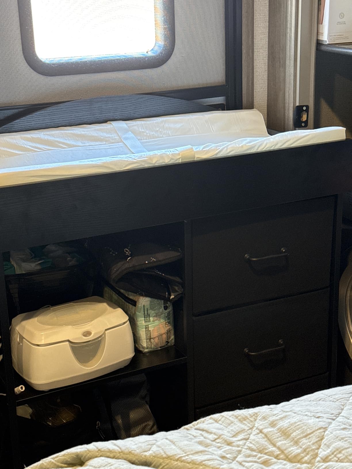 Yetom Changing Table, 3 Drawers&2 Shelves, Changing Table Dresser, White customer photo 2