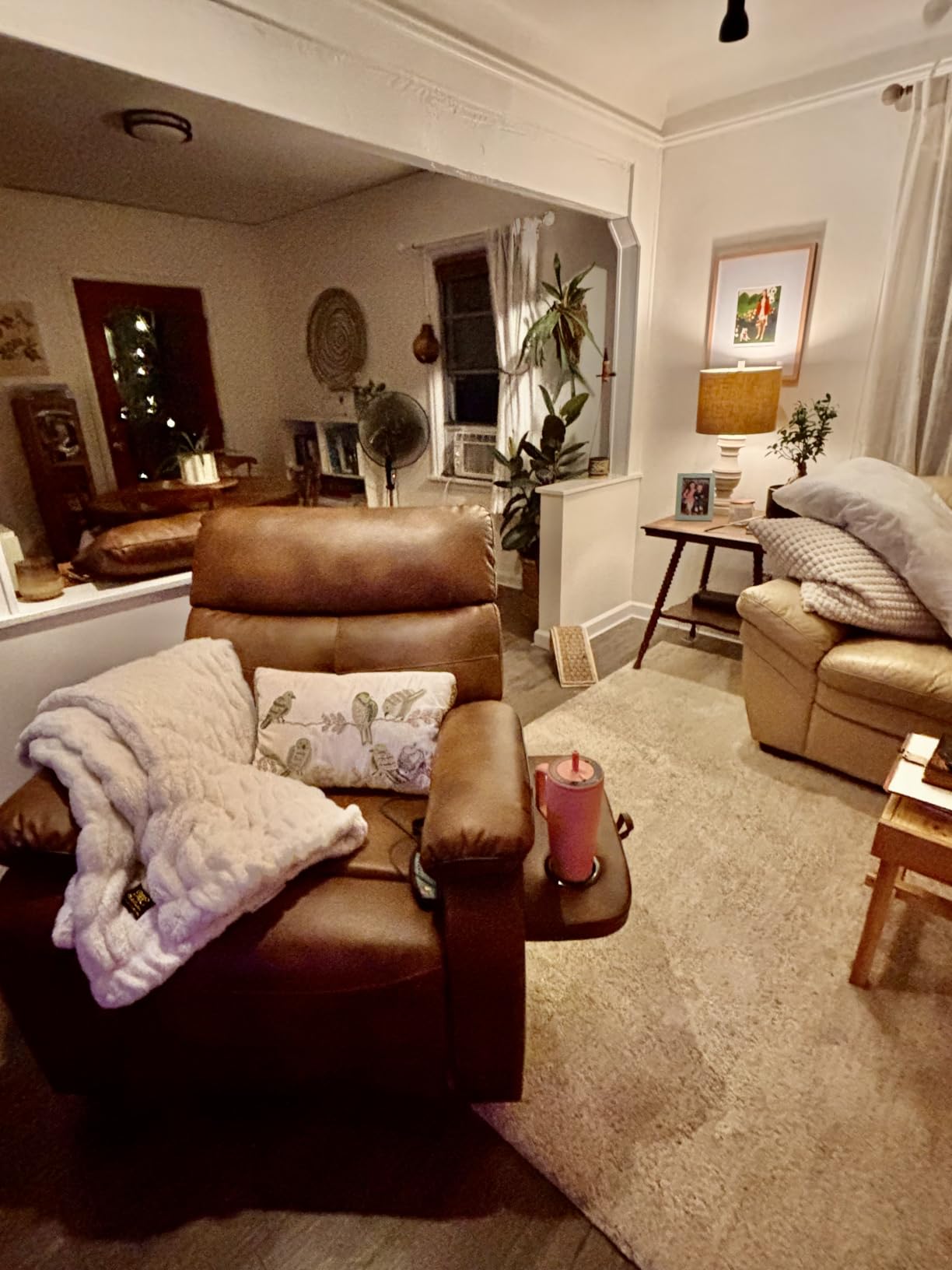 Dual Motor Power Lift Recliner Chair for Adult & Elderly, Leather, Beige customer photo 1