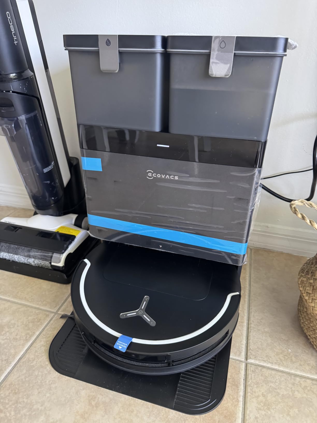 ECOVACS DEEBOT T50 PRO Omni Robot Vacuum and Mop, 3.19” Ultra-Slim, 15,000Pa Suction, ZeroTangle 2.0, TruEdge Edge Cleaning, AIVI 3D Obstacle Avoidance, Auto Mop Wash & Dry, Self-Emptying customer photo 2