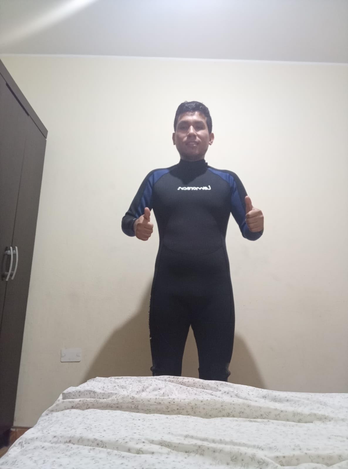 Lemorecn Men's Wetsuit 3/2mm and 5/4mm,Full Wetsuits for Men,Men‘s 3mm Full Wetsuit Front Zip for Diving Snorkeling Surfing Swimming customer photo 1