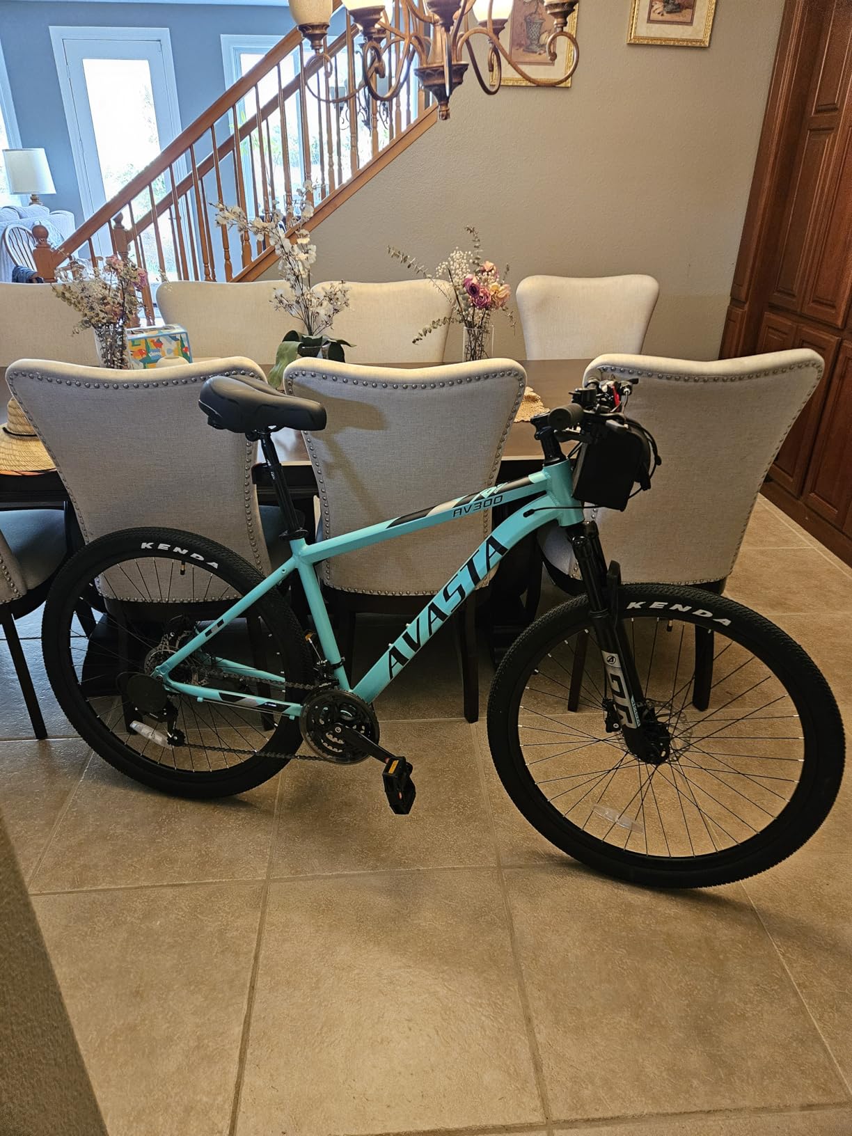 AV300 26 27.5 Inch Mountain Bike MTB for Adult Man Women Male | Lightweight Aluminum Alloy Frame, Dual Disc Brakes, Front Suspension, 21-Speed Gear Shifter, Half Hidden Brake Cables customer photo 1
