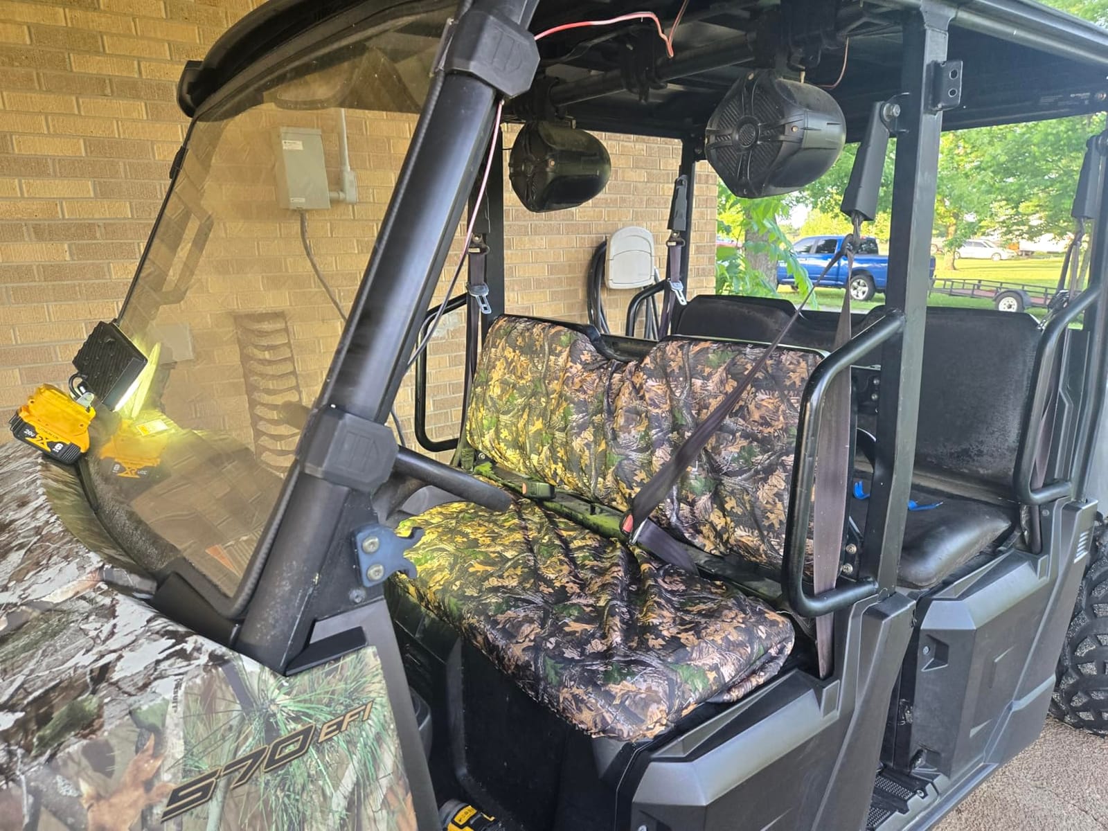 UTV Seat Cover for 2004-2021 Yamaha Rhino 700 660 450 Waterproof Camo 4 PCS customer photo 2