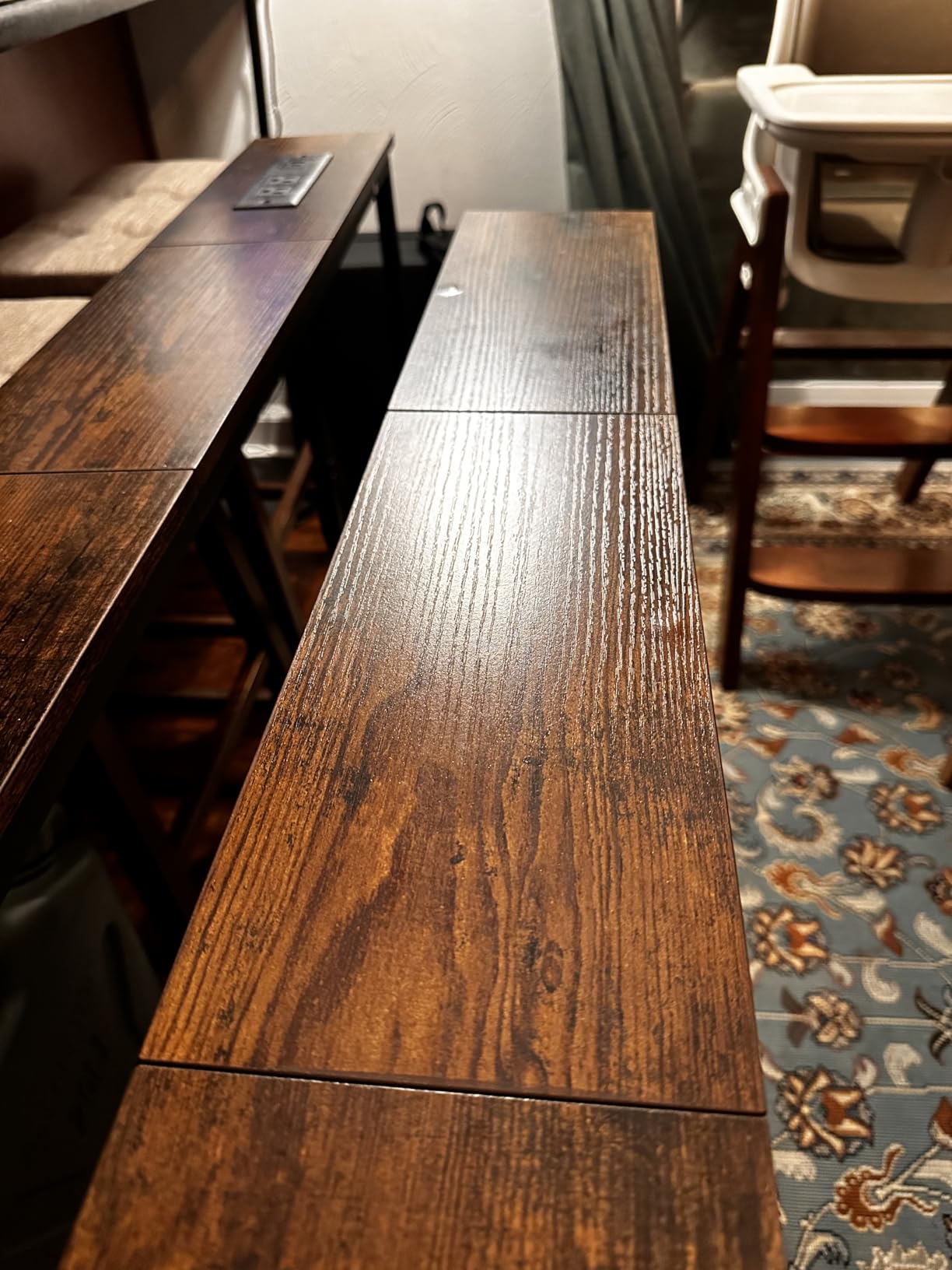 SUPERJARE 78.8 inch Narrow Behind Couch Table with 2 Charging Stations customer photo 2