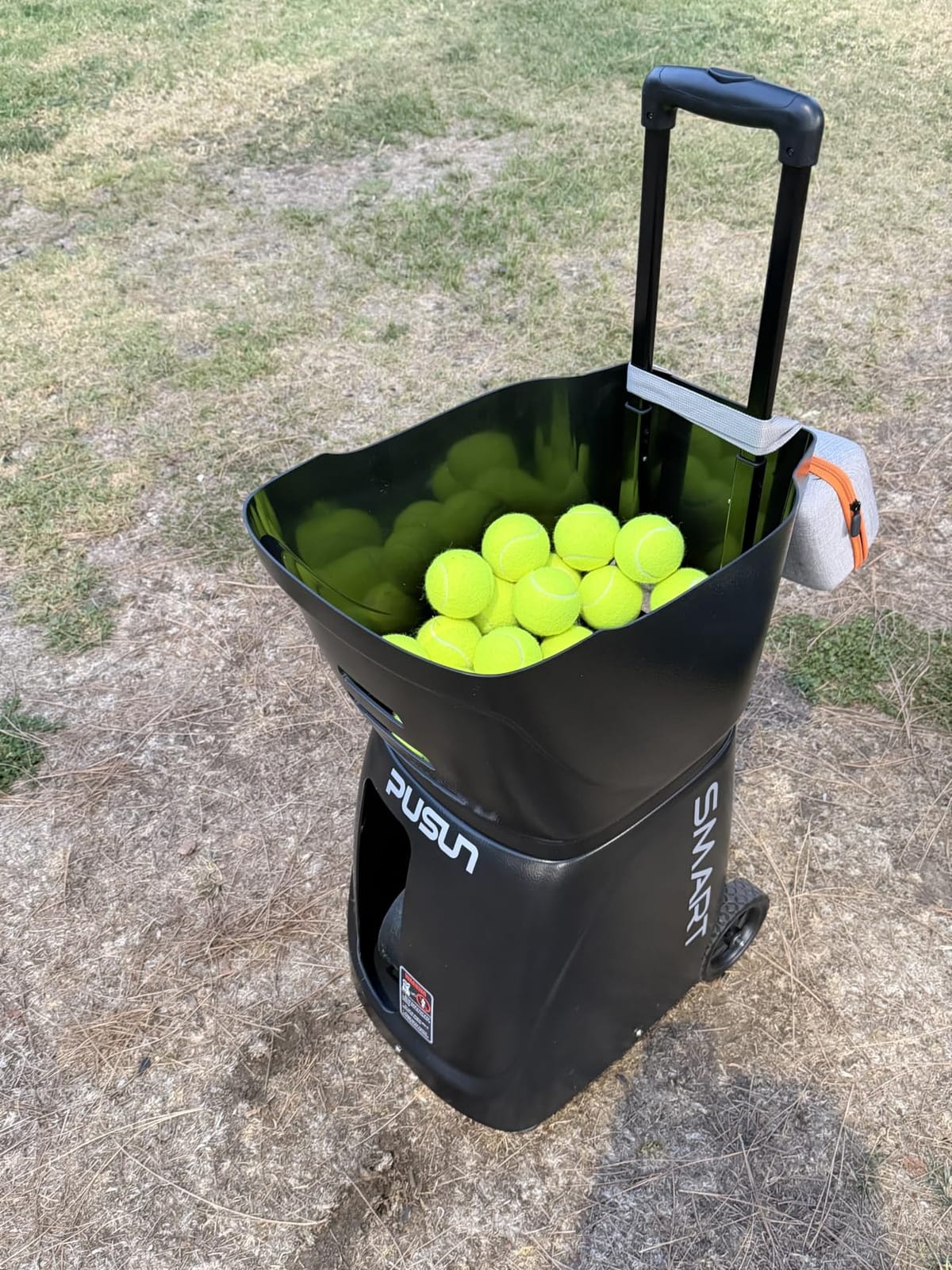 PUSUN|PT-Smart Tennis Ball Machine: App Control with 12 Built-in Training Modes,6-Level Spin,28-Pt,75 MPH,32.6 lbs,100+ Ball,5H Battery, Portable, for Tennis/Padel,Training, Practice,Beginners to Pros customer photo 2