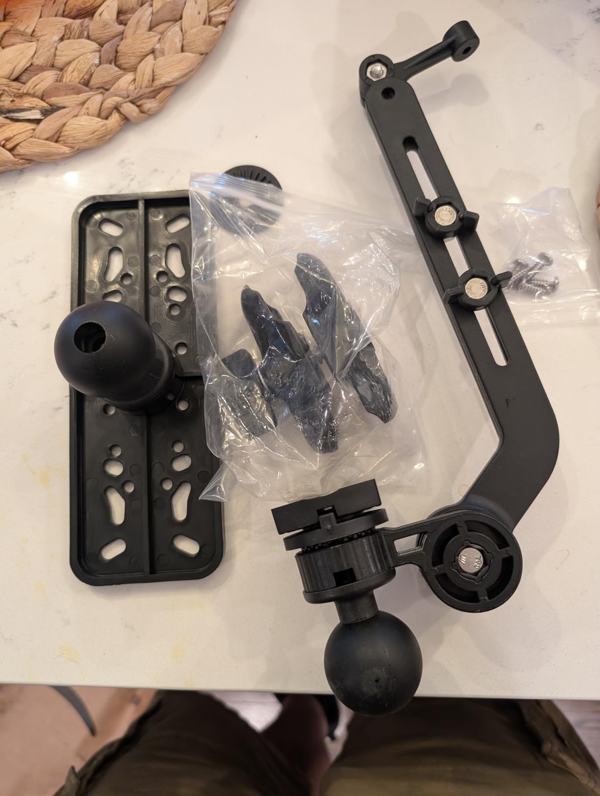 Universal Kayak Fish Finder Mount with Transducer Arm Adjustable 9–14” Tool-Free Rail Installation customer photo 2