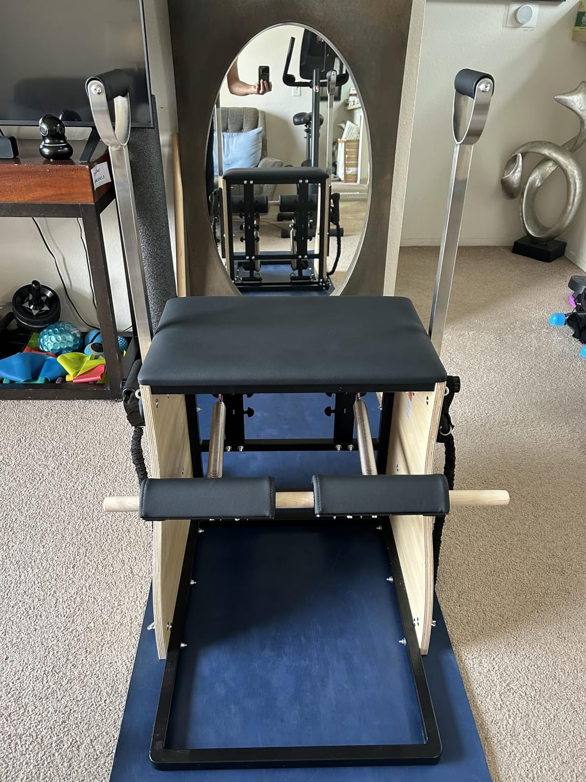 PAETA Pilates Chair,Pilates Combo Chair,Wunda Chair with Resistance Bands, Handles, and Split Pedals, Professional Yoga Chair Pilates Machine for Home and Studio Use customer photo 1