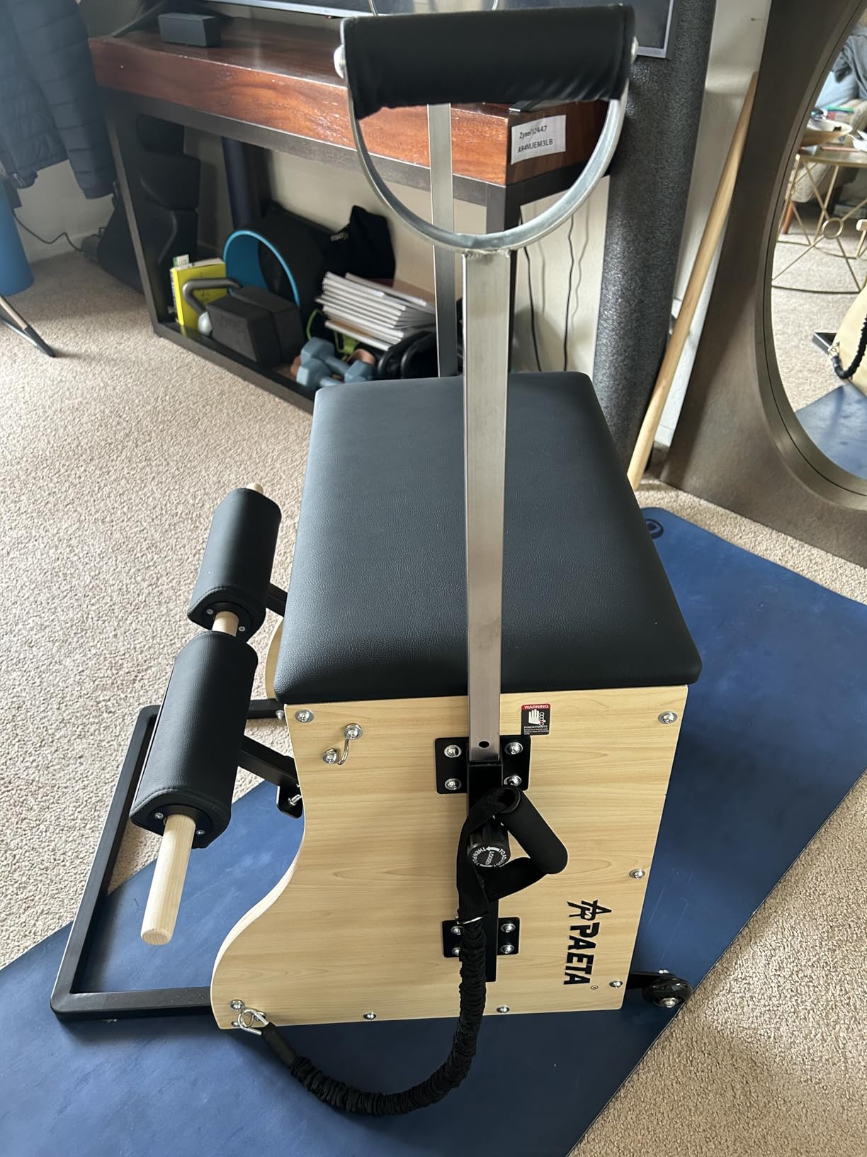 PAETA Pilates Chair,Pilates Combo Chair,Wunda Chair with Resistance Bands, Handles, and Split Pedals, Professional Yoga Chair Pilates Machine for Home and Studio Use customer photo 2