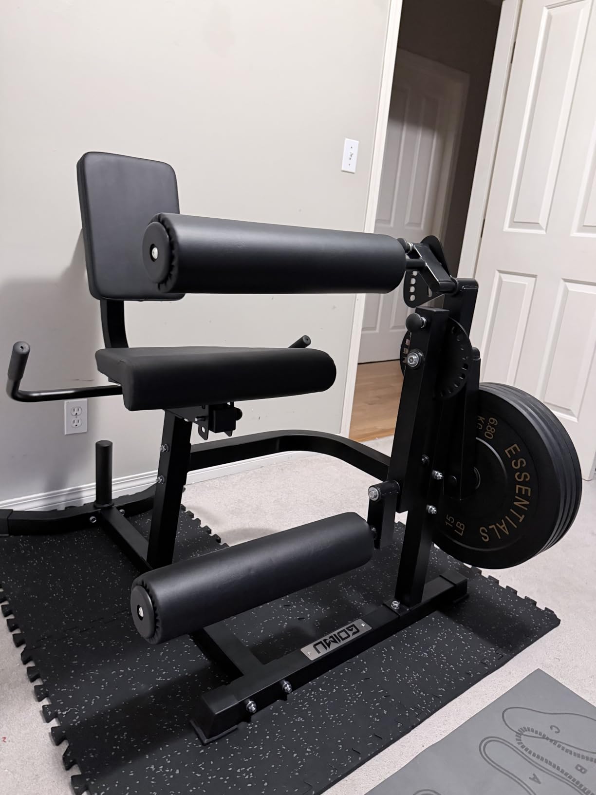 Leg Extension and Curl Machine, 4 in 1 Lower Body Workout Machine, Adjustable Leg Curl Machine with Plate Loaded, Leg Extension Machine with Exercise Bench, Home Gym Weight Machine customer photo 1