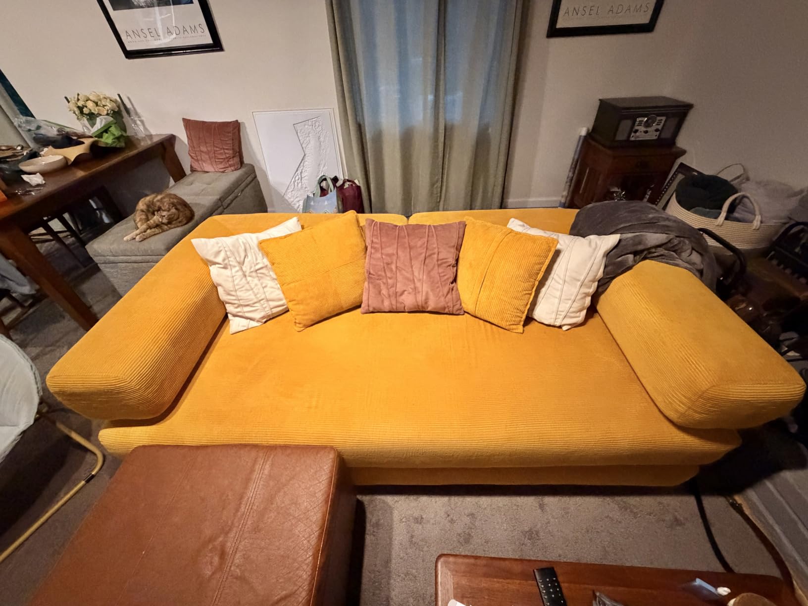 4-in-1 Folding Convertible Sofa Bed, 78 Inch Oversized Corduroy Upholstered Boneless Couch, Loveseat Sleeper with Pull Out Bed, Floor Sofa Modular Futon Couch for Living Room Bedroom Lounge, Green customer photo 2