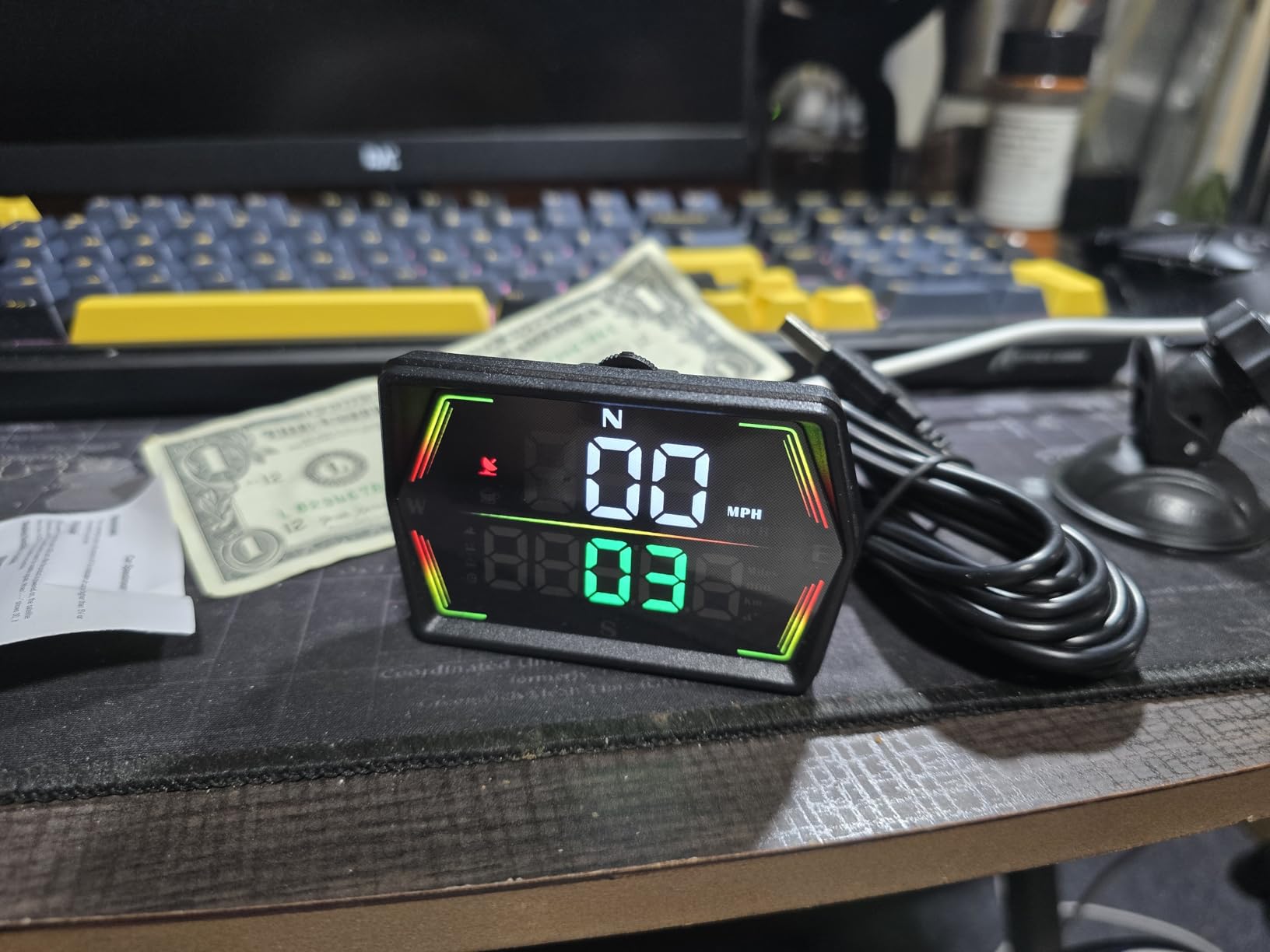 HUD Heads Up Display for Cars 2025 New Universal Digital GPS Speedometer LED Display with MPH Speed Compass Overspeed Alarm Fatigued Driving Alert,USB Cable Plug and Play for All Vehicle customer photo 1