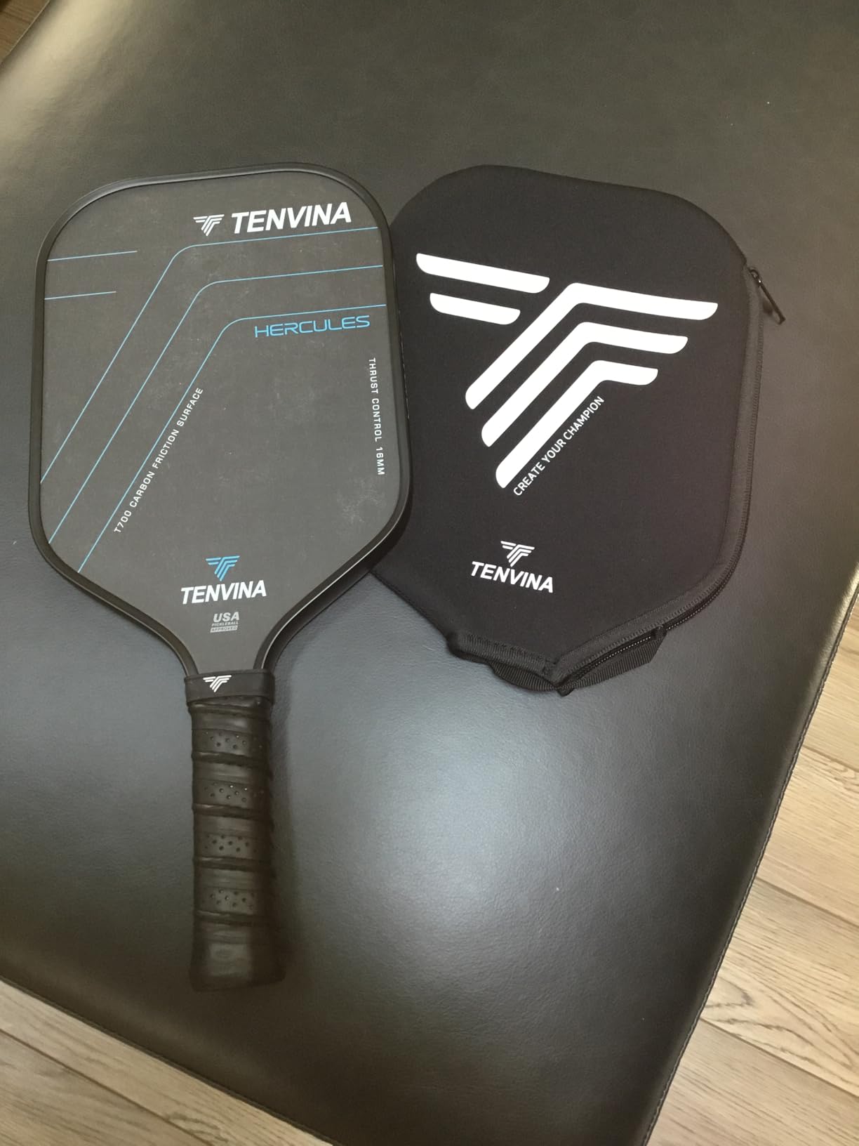 TENVINA Pickleball Paddles, Multi-Layer T700SC Textured Carbon Fiber Pickleball Paddle, Pickle Ball Paddle USAPA Approved with Strong Spin & Power, 4-Types of Shapes and Thicknesses customer photo 2