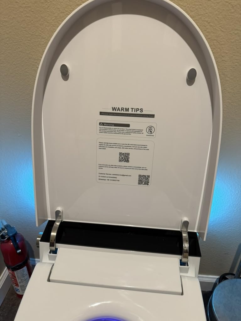 Smart Toilet with Bidet Built In, Auto Open Close, Foam Shield TC02 customer photo 1