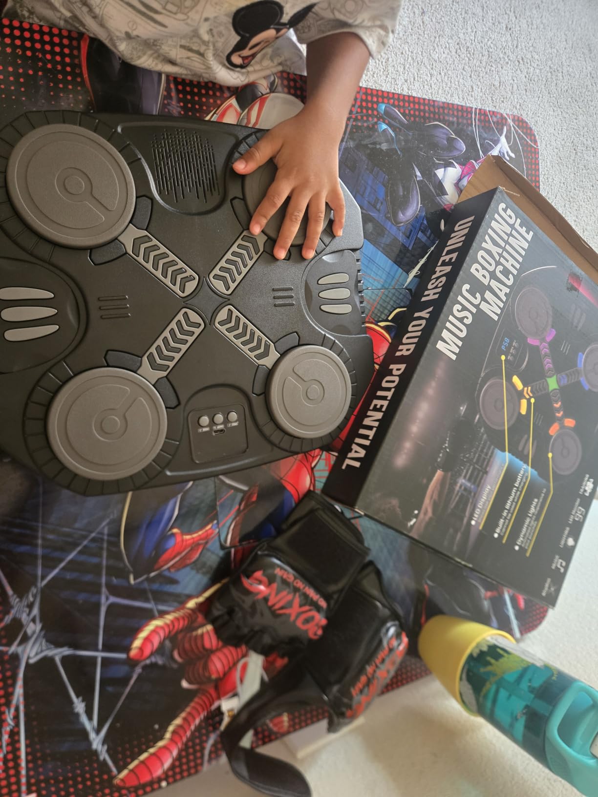 Music Boxing Machine with Gloves, Interactive Boxing Target for Active Kids customer photo 2