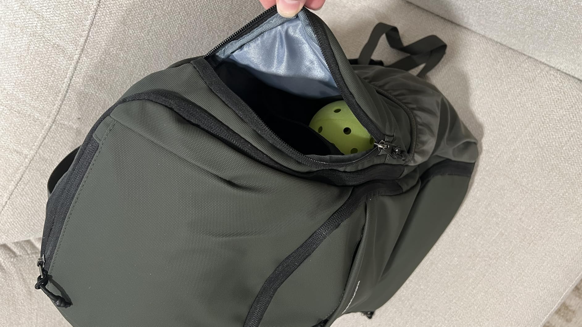 sportsnew Waterproof Pickleball Bag Men Women W/Shoe Compartment Fence Hook customer photo 2