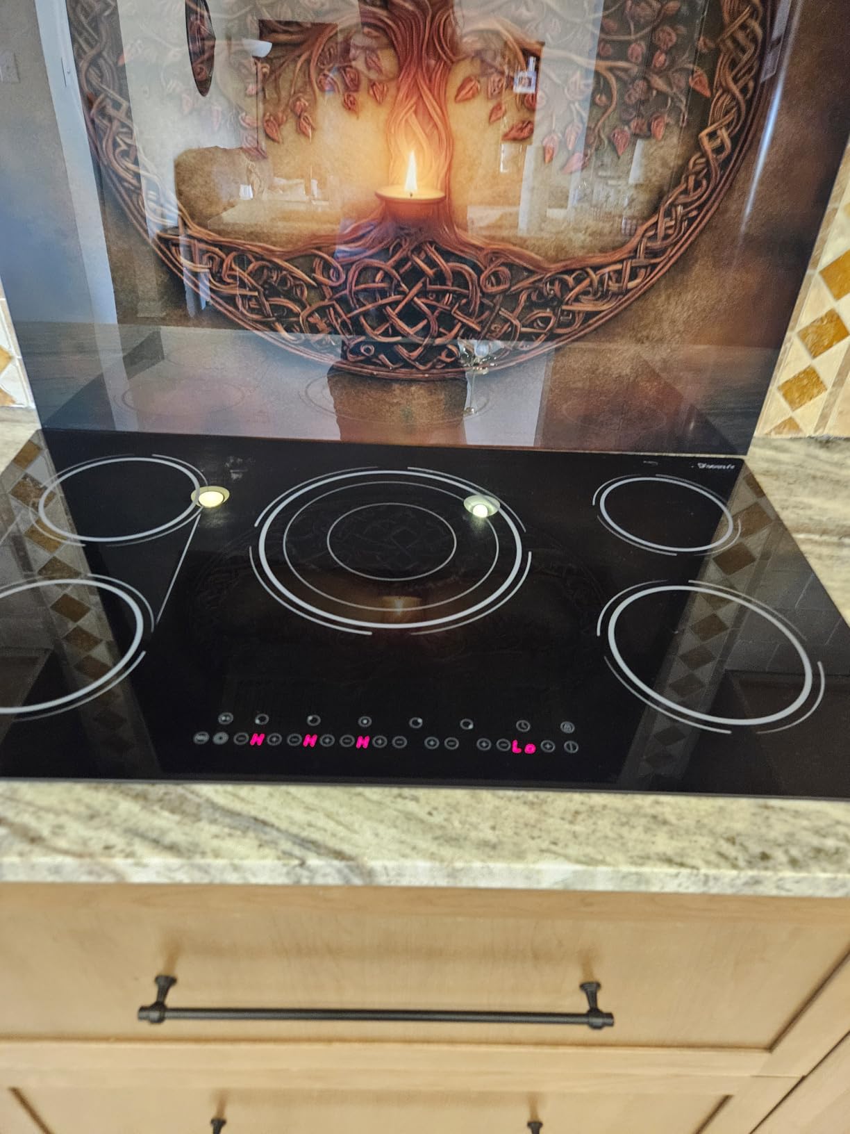 34.25 Inch Electric Cooktop 9400W High Power 240V customer photo 2