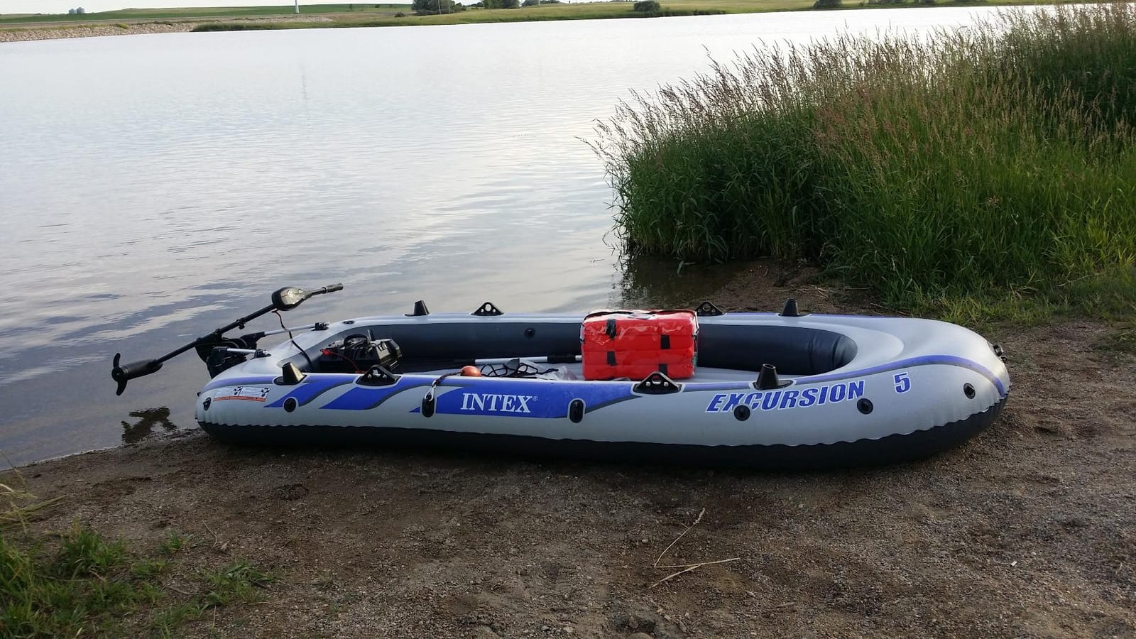 INTEX Excursion 5-Person Inflatable Fishing Boat River Raft Set with Oars customer photo 2