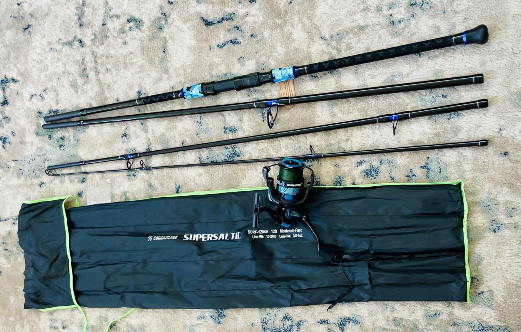 Sougayilang Surf Fishing Rod and Reel Combo, 4 Piece MH/H Saltwater Fishing Combo with 5000 Size Spinning Reel(12'/15') customer photo 1