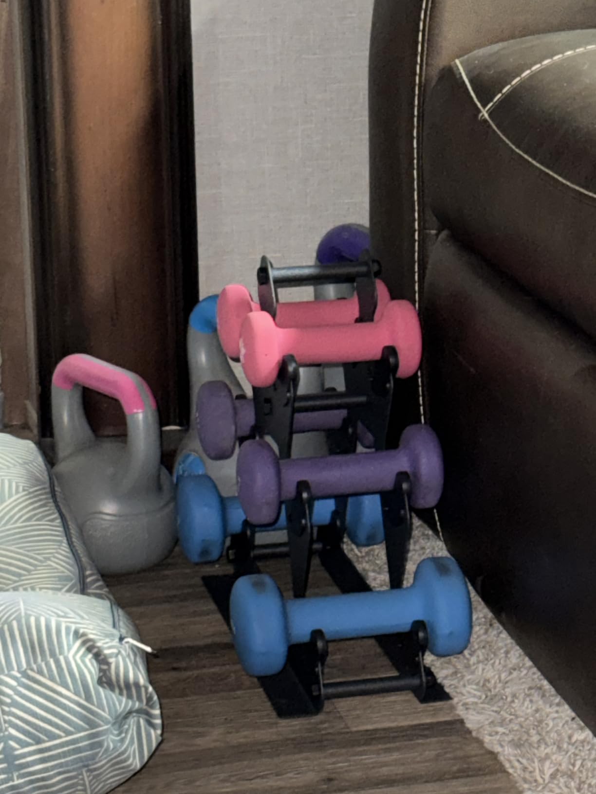 Dumbbell Rack Stand Only | Space-Saving Weight Rack for Home Gym, Hand Weight Rack Dumbbell Storage for Dumbbell Set (3-15 LB), Durable Metal Stand with Easy Assembly (Dumbell not Included) customer photo 1