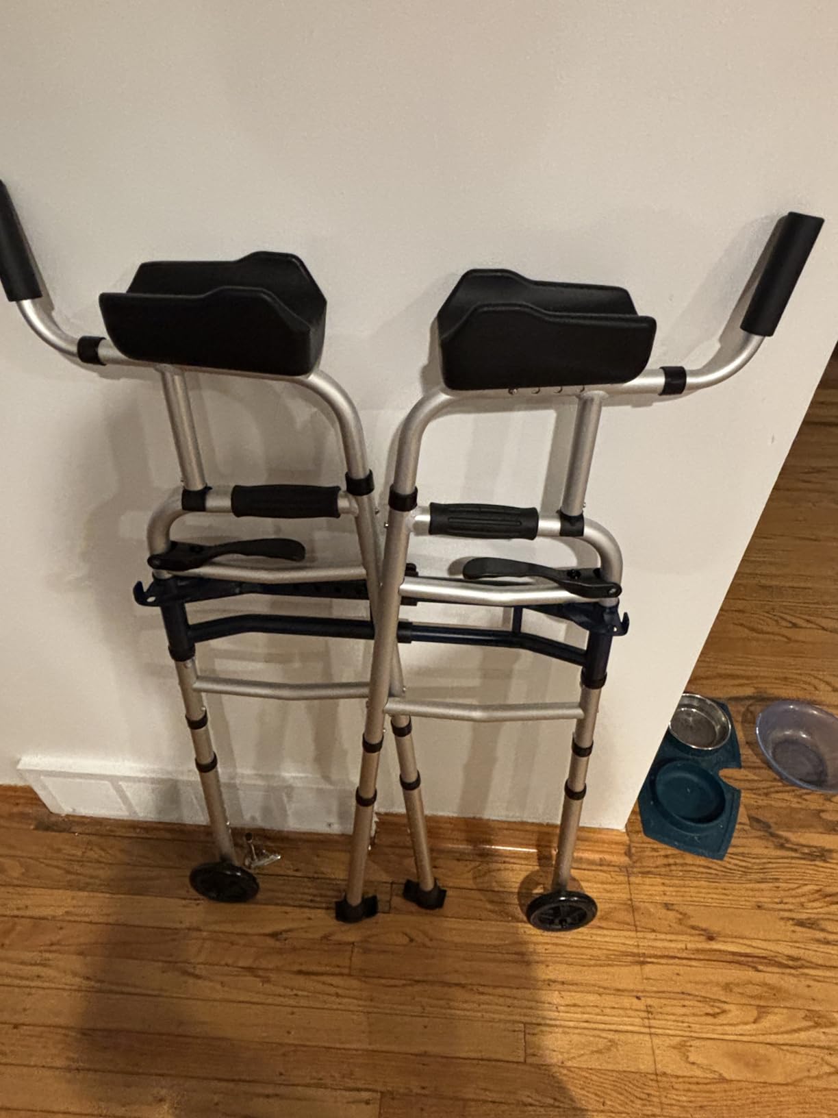Narrow Walker Folding Upright Walker - with Removable Armrests, 450LBS Heavy Duty, Width & Height Adjustable Narrow Walkers for Seniors, Disabled, Bariatric customer photo 2
