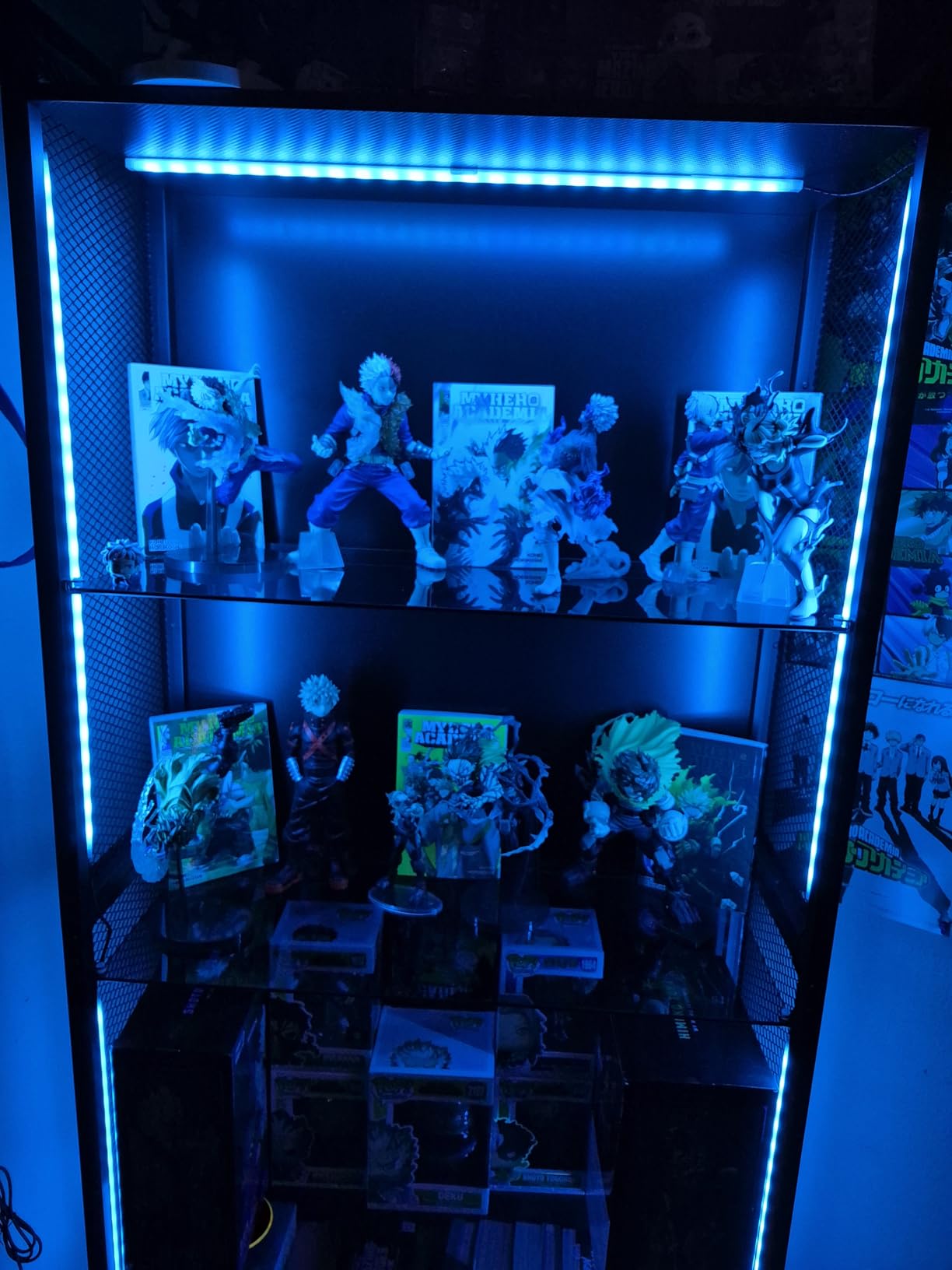 AODK Display Case with Glass Shelves & RGB Lights, 4-Tier Display Cabinet customer photo 1