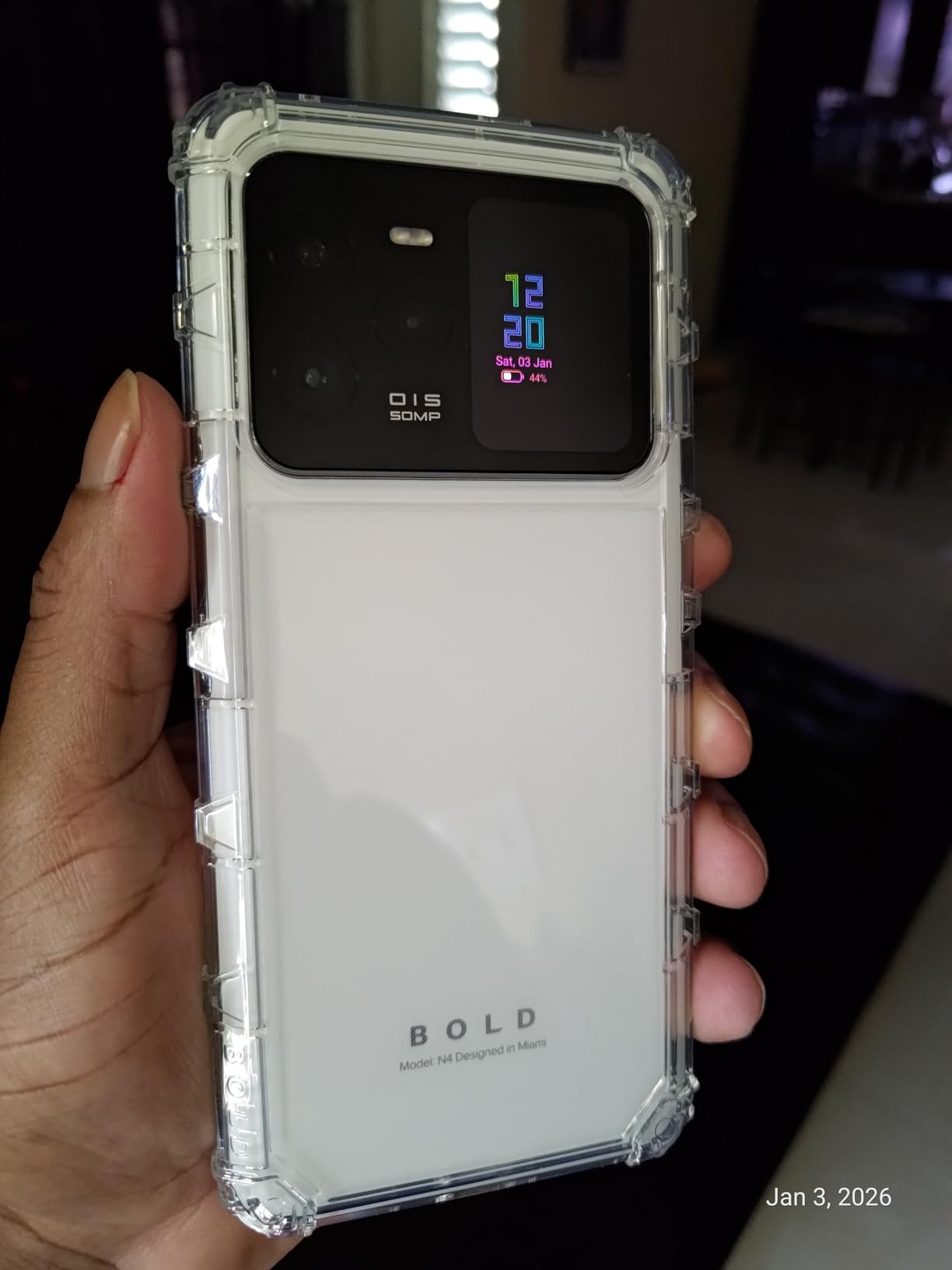 BLU Bold N4 5G | Unlocked | 6.78” Curved Display + 1.74” Rear Display | 50MP + 16MP Selfie | 512/8GB I NFC I Android 15 | US Version | US Warranty | White customer photo 2