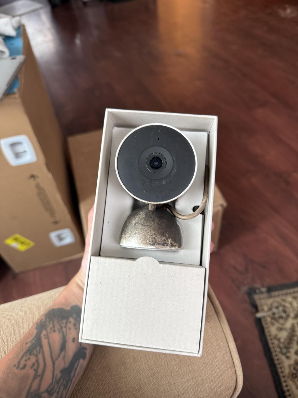Google Nest Cam Indoor (Wired, 3rd Gen) - Security Camera - 2025 - Snow | 2K video, motion detection, color night vision, 2-way audio, works with Google Home and Gemini, intelligent alerts customer photo 2
