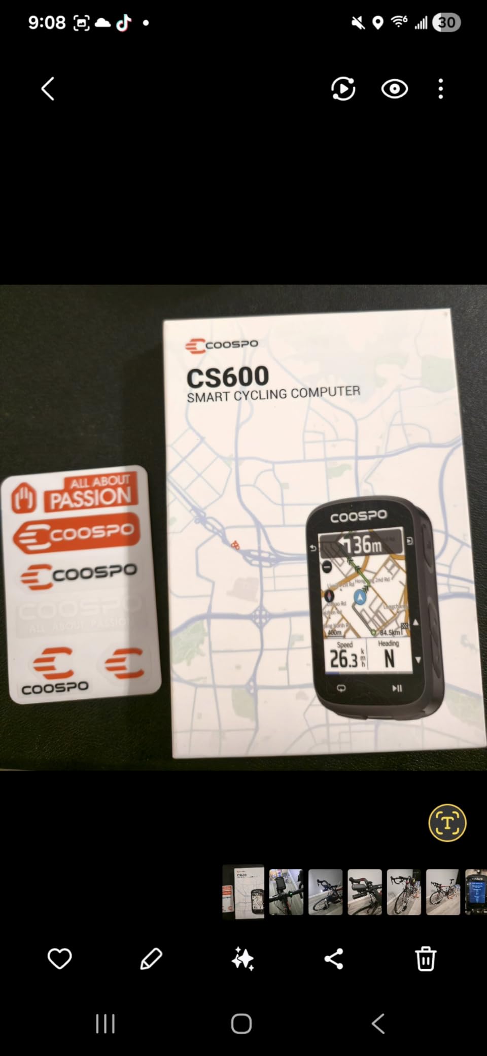COOSPO Color Touchscreen GPS Bike Computer CS600, Wireless IPX7 Waterproof Cycling GPS Speedometer with Bluetooth/ANT+, Backlight Route Navigation, Support Bike Radar & 36H Battery Life customer photo 2