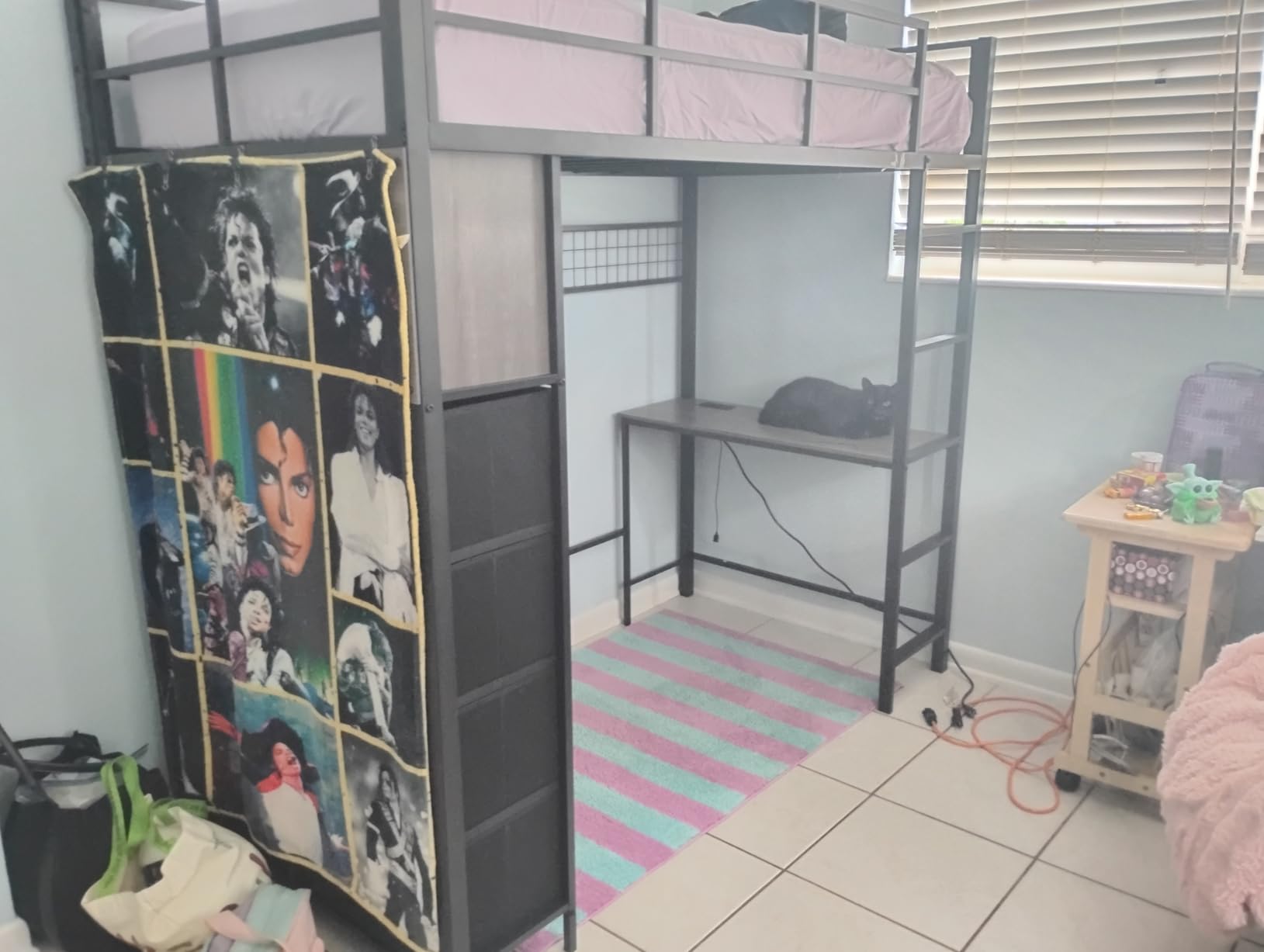 ADORNEVE Loft Bed Full Size with Desk and 8 Storage Drawers, Grey customer photo 1