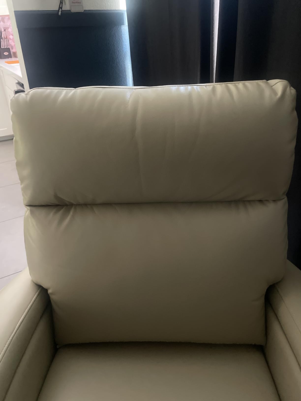 MCombo Zero Wall Recliner Chair, Power Wall Hugger Recliner with USB & Type-C Dual Charge Ports, for Small Space, Living Room, RV PR644 (Beige) customer photo 1